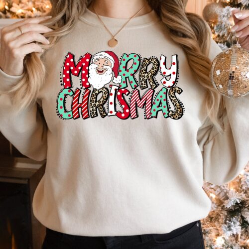 Merry Christmas Festive Sweatshirt & Holiday Gift image 0