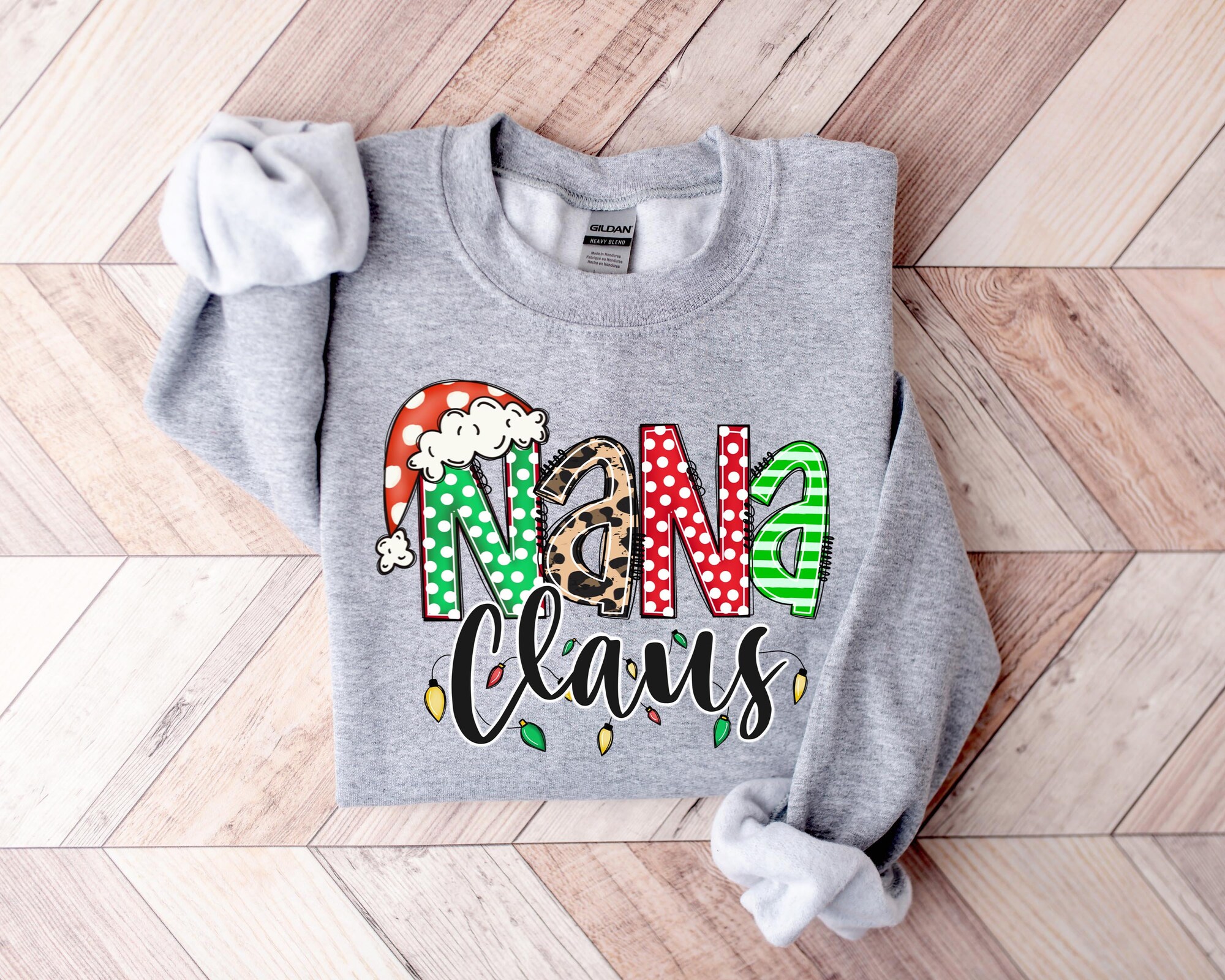 Nana Claus Gift Sweatshirt Nana Christmas Sweater image 1