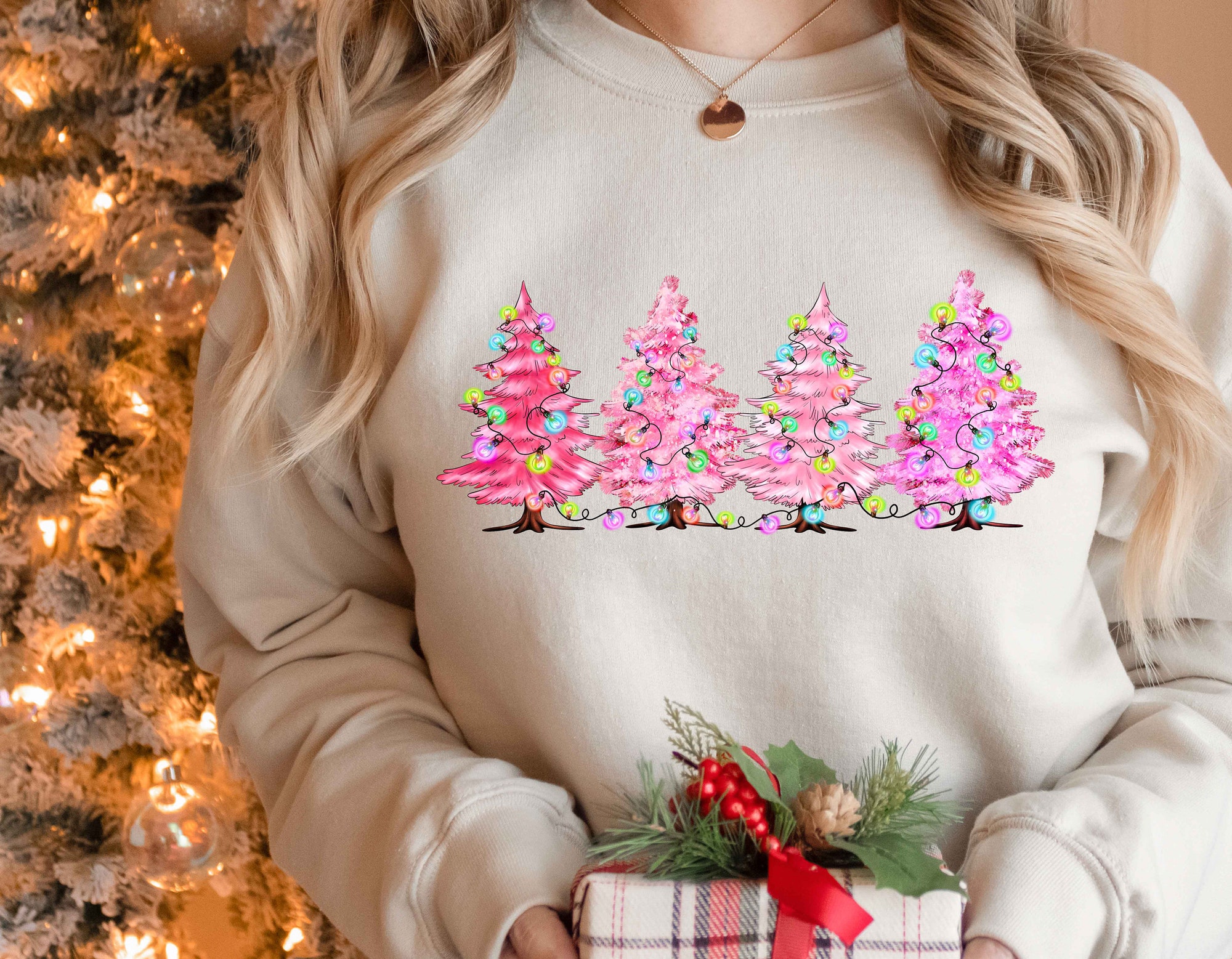 Christmas Tree Sweatshirt: Cake Sweater Tis The Season Tee Party Shirt image 1