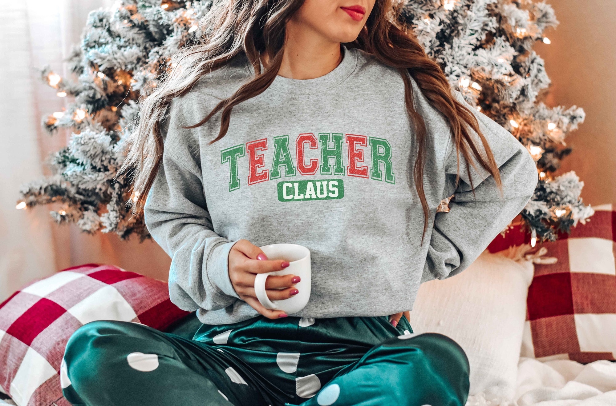 "Teacher Claus Sweatshirt: Christmas Gift for Teaching Teacher Life" image 0