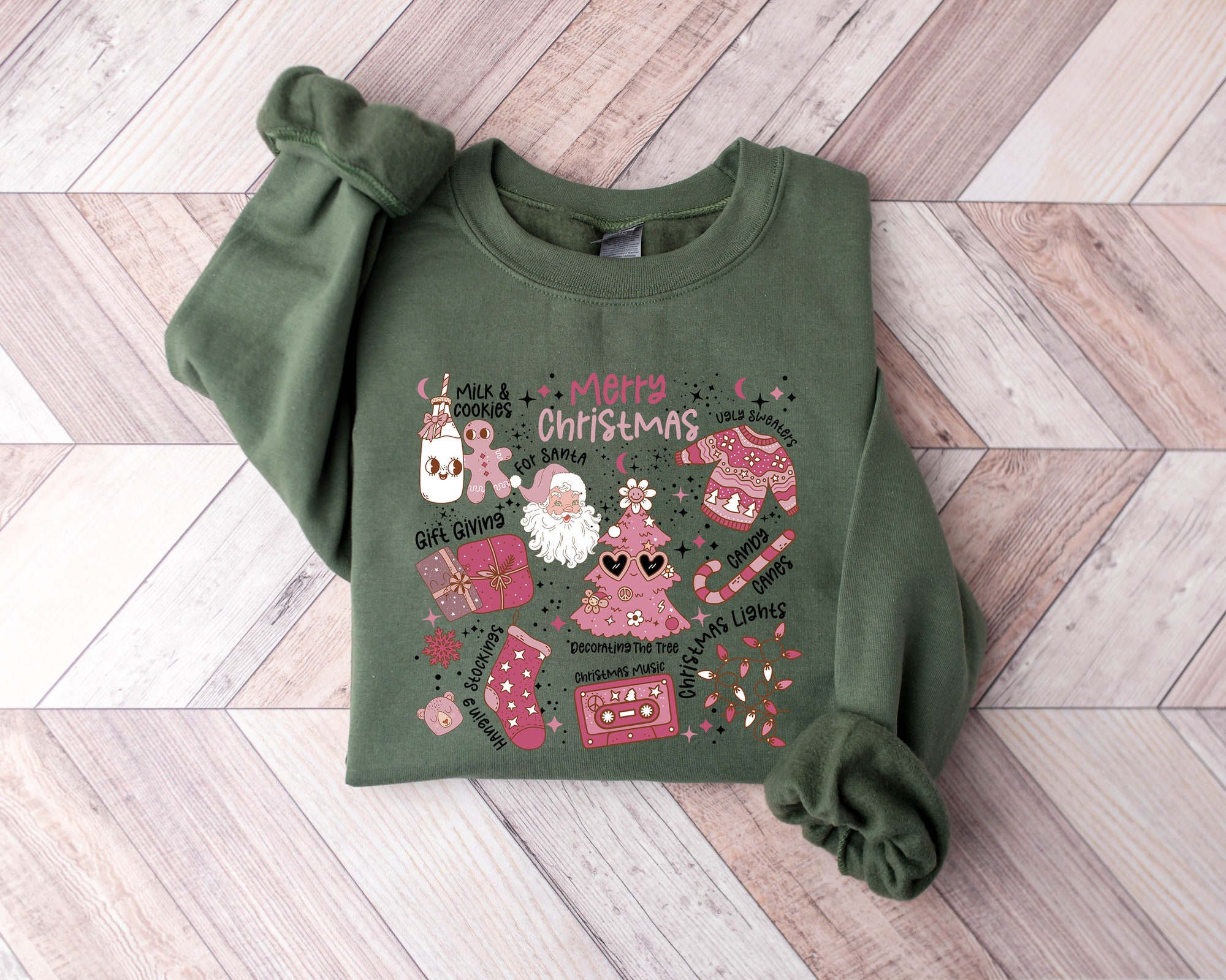 Merry Christmas: Milk Cookies & Lights Sweatshirt image 1