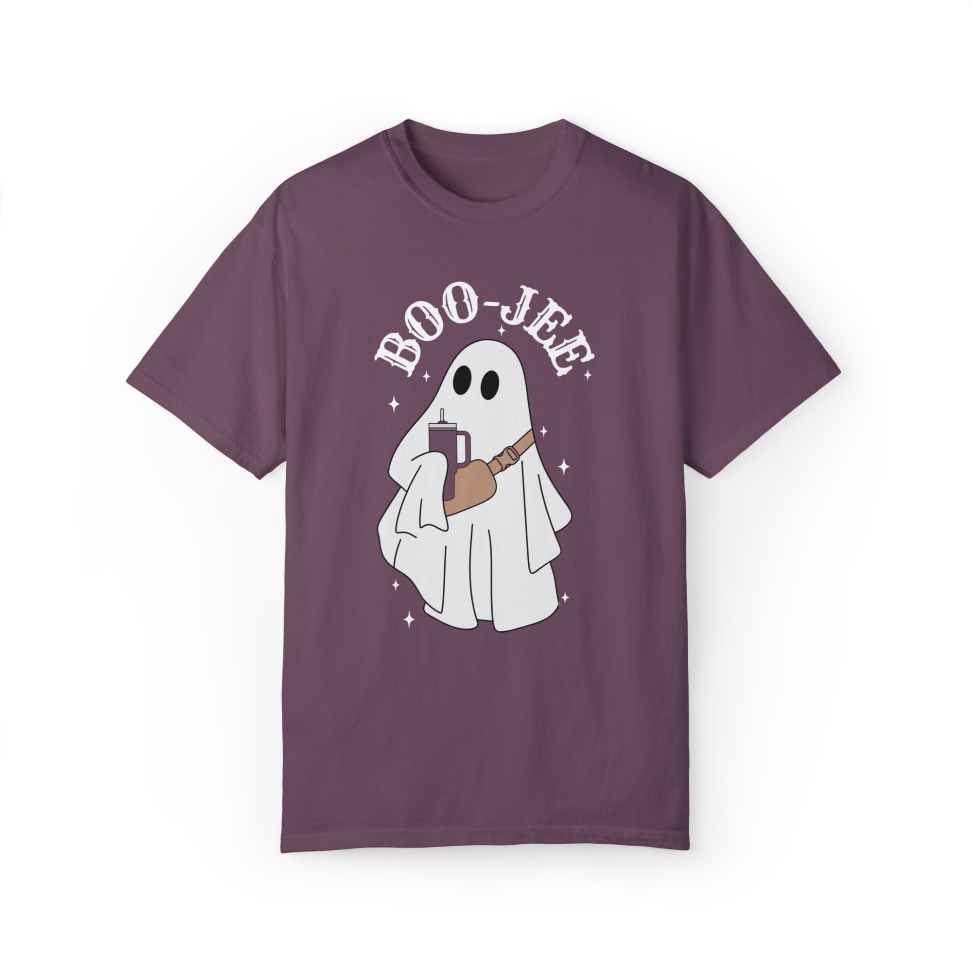 Trendy Boo Jee Halloween Ghost Shirt & Coffee Lover Tee image 1