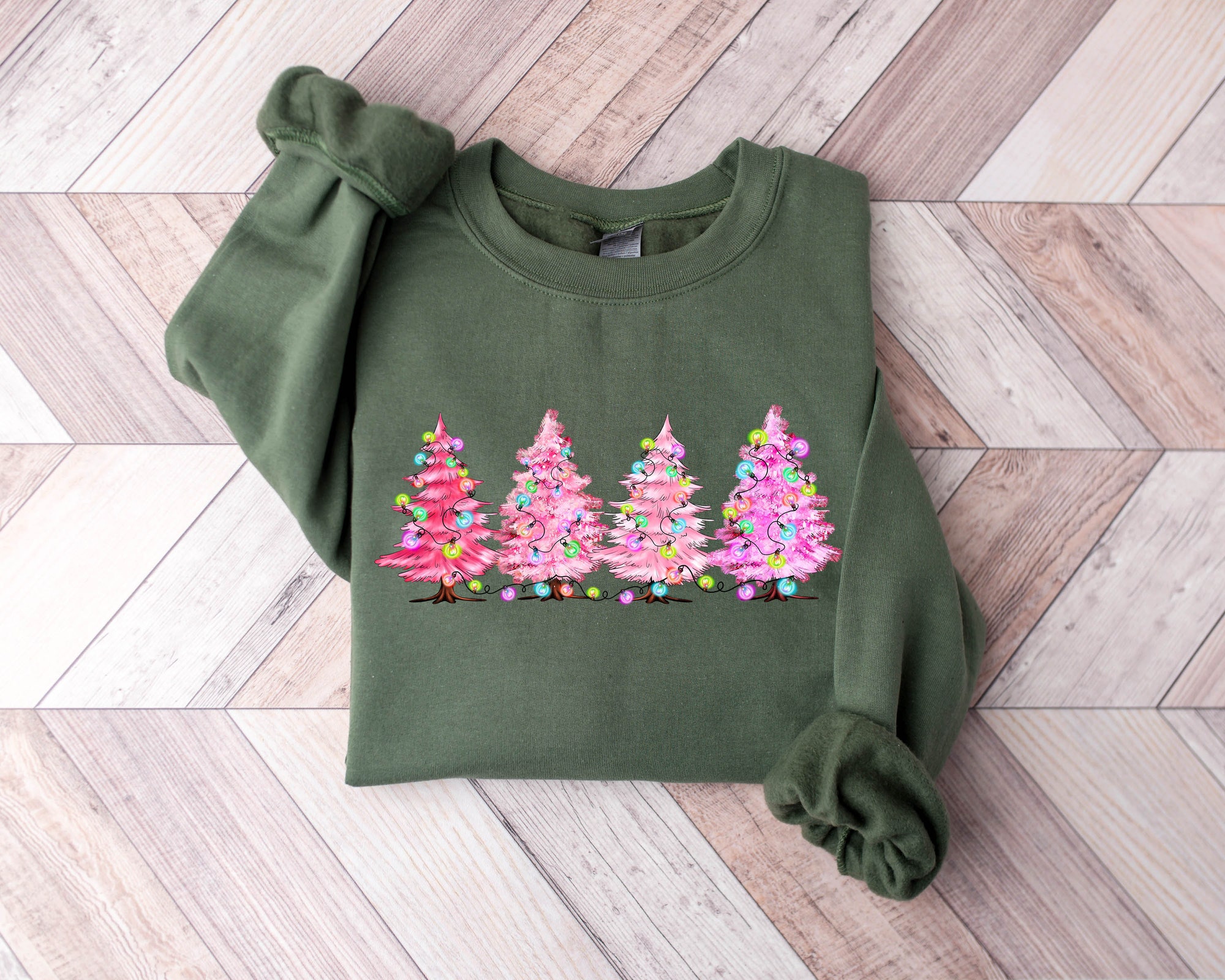 Christmas Tree Sweatshirt: Cake Sweater Tis The Season Tee Party Shirt image 0