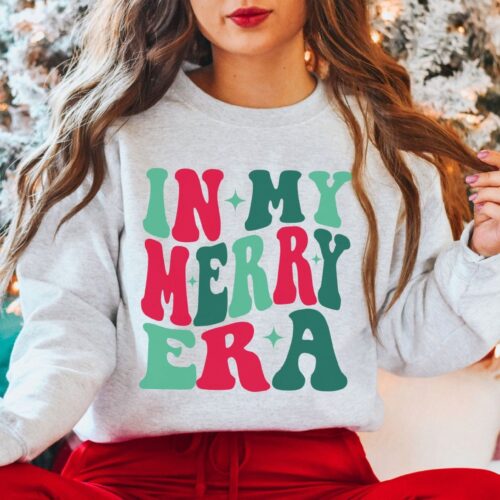 Retro Christmas Sweatshirt: Funny Vintage Gift for Her image 0