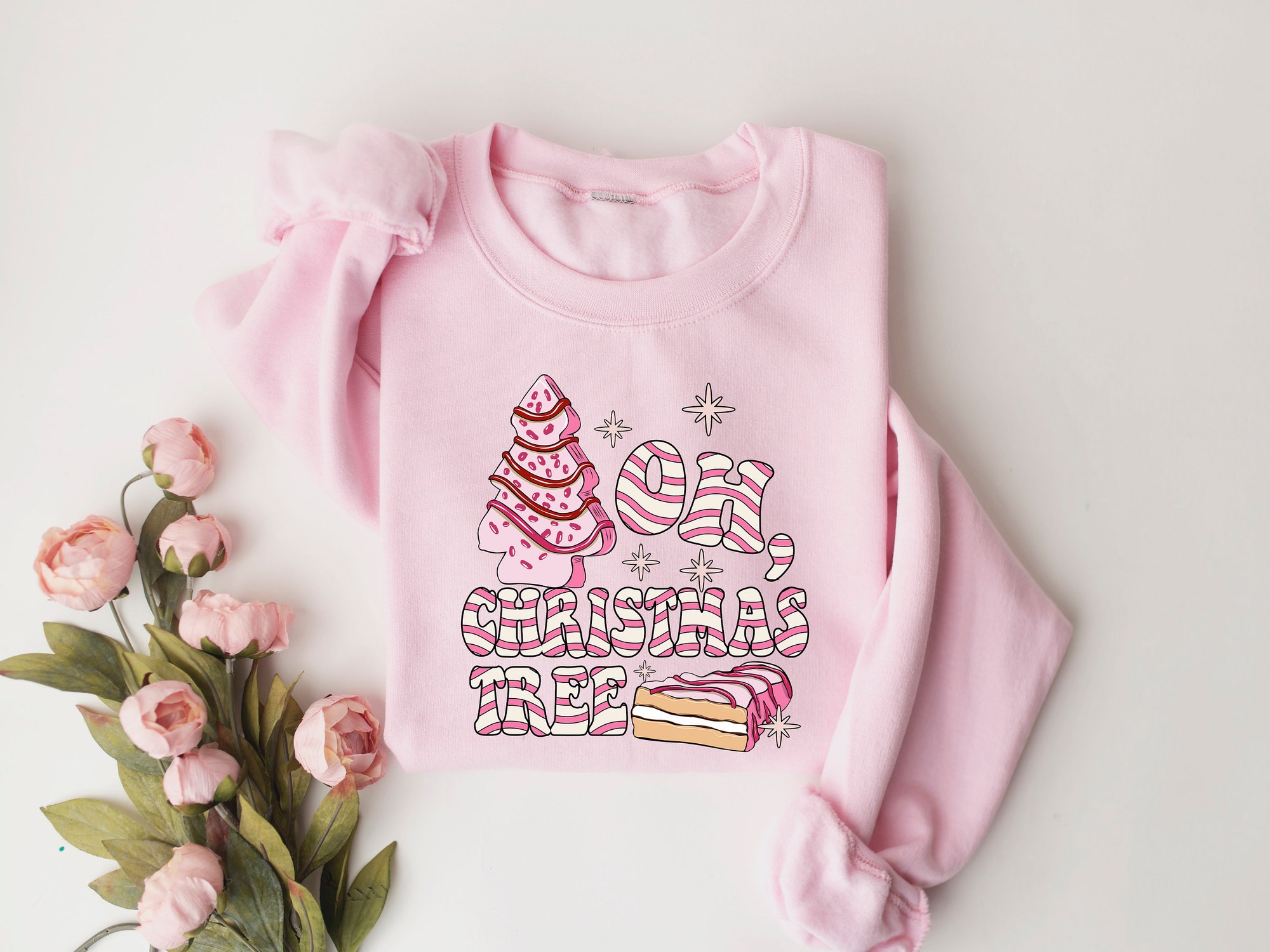 Oh Christmas Tree Sweatshirt Christmas Cake Crewneck image 1