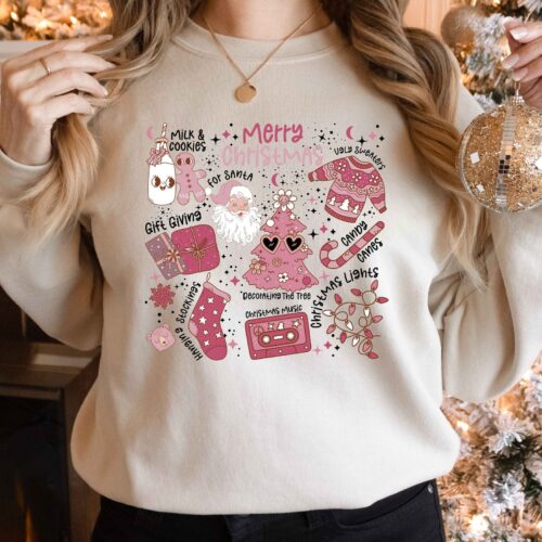 Merry Christmas: Milk Cookies & Lights Sweatshirt image 0