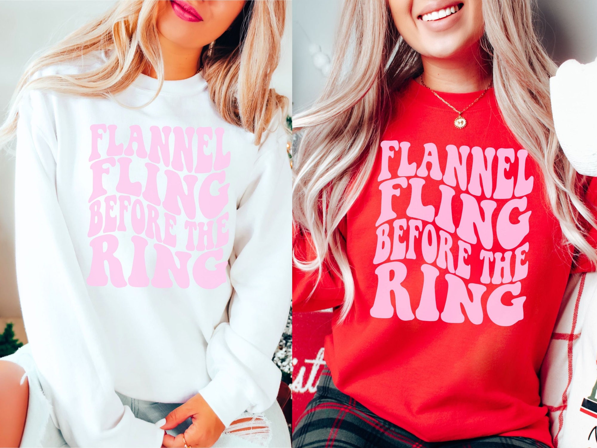 Flannel Fling Bachelorette: Winter & Retro Sweatshirts Bridal Party Xmas image 1