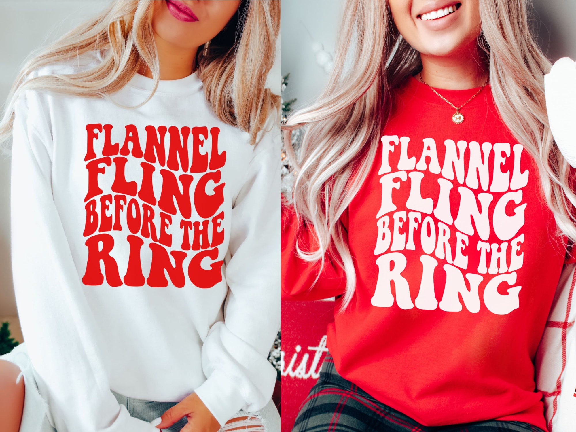 Flannel Fling Bachelorette: Winter Sweatshirts Retro Bridal Christmas image 0