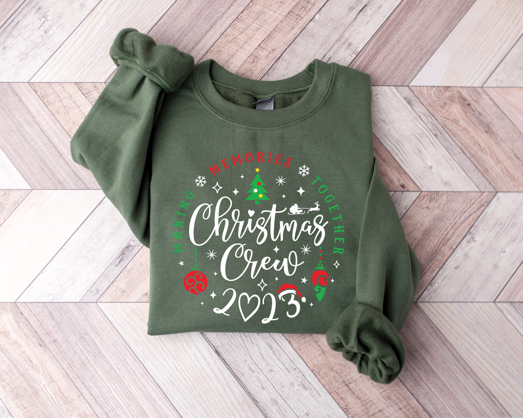 2024 Family Christmas Matching Sweatshirt Funny Christmas Winter Family Sweater image 1