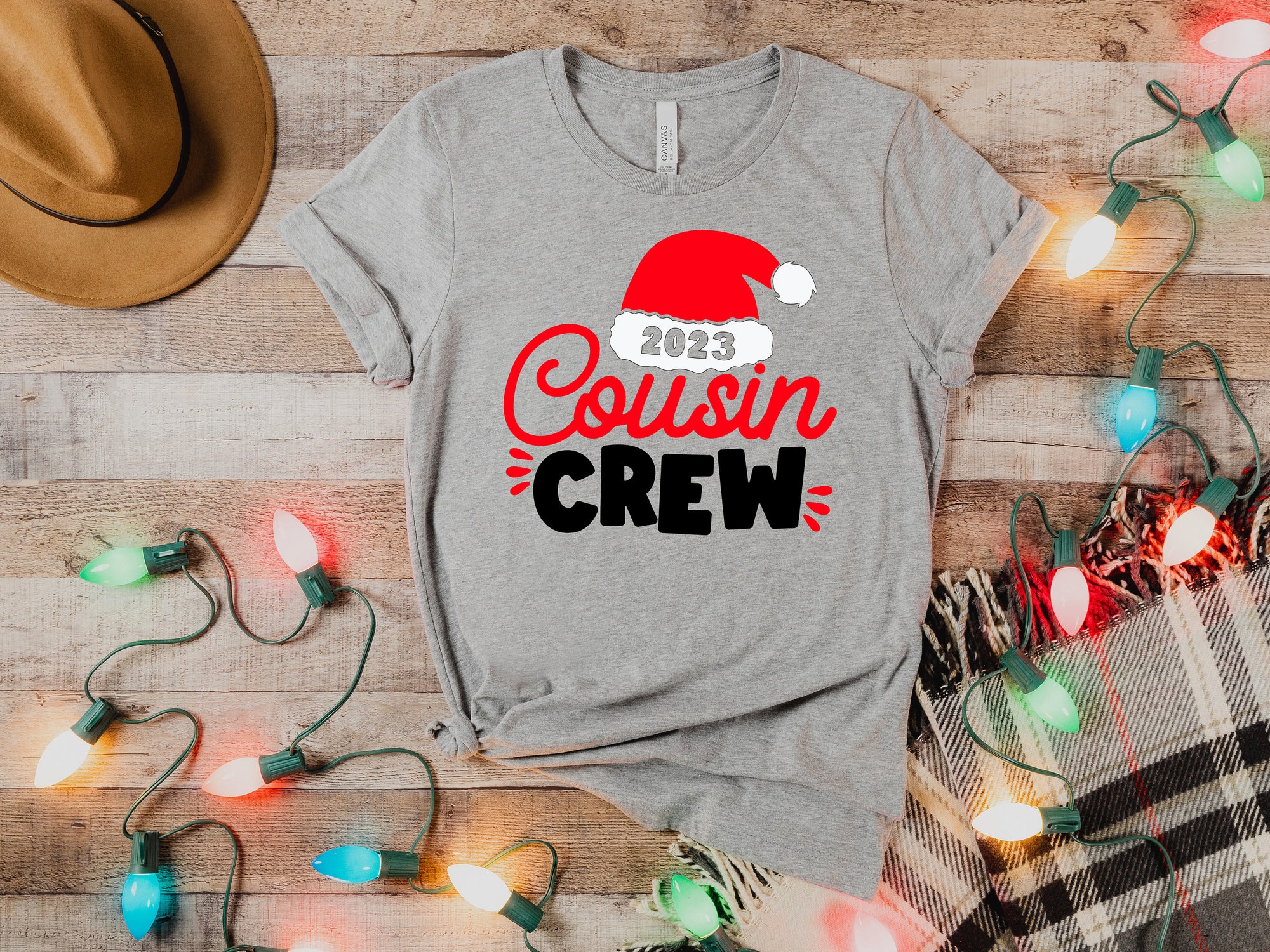 Cousin Crew Shirt | Buffalo Plaid Christmas Crew image 2