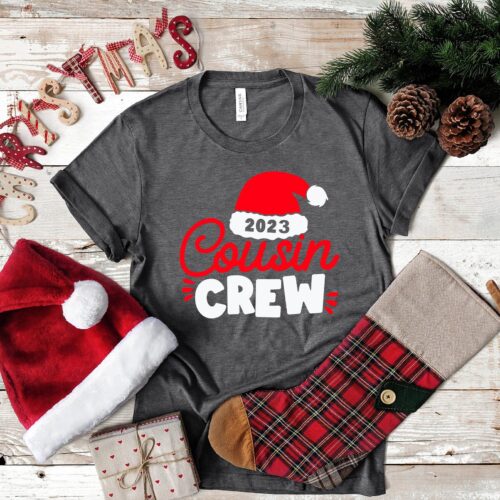 Cousin Crew Shirt | Buffalo Plaid Christmas Crew image 0