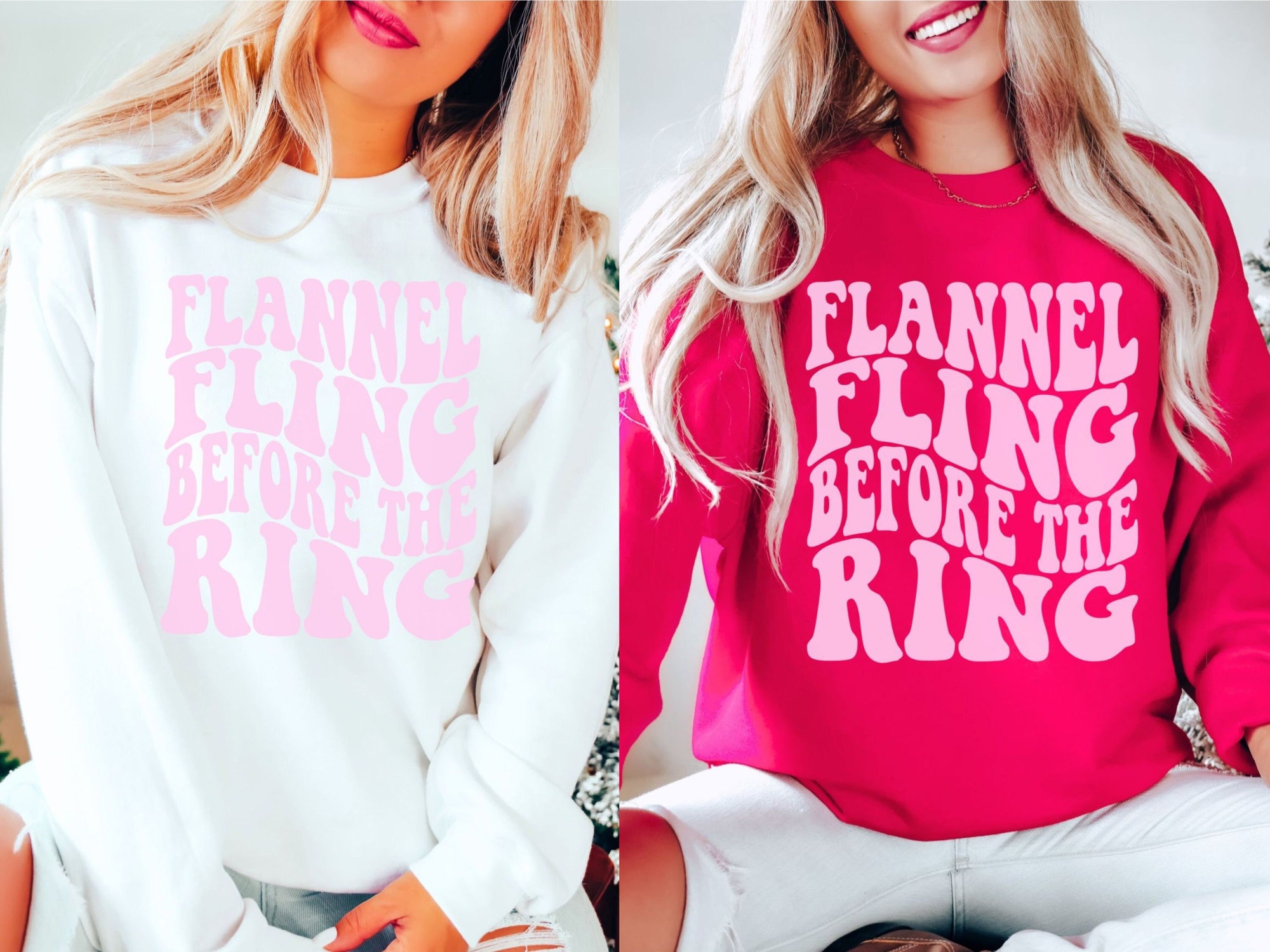 Flannel Fling Bachelorette: Winter & Retro Sweatshirts Bridal Party Xmas image 0