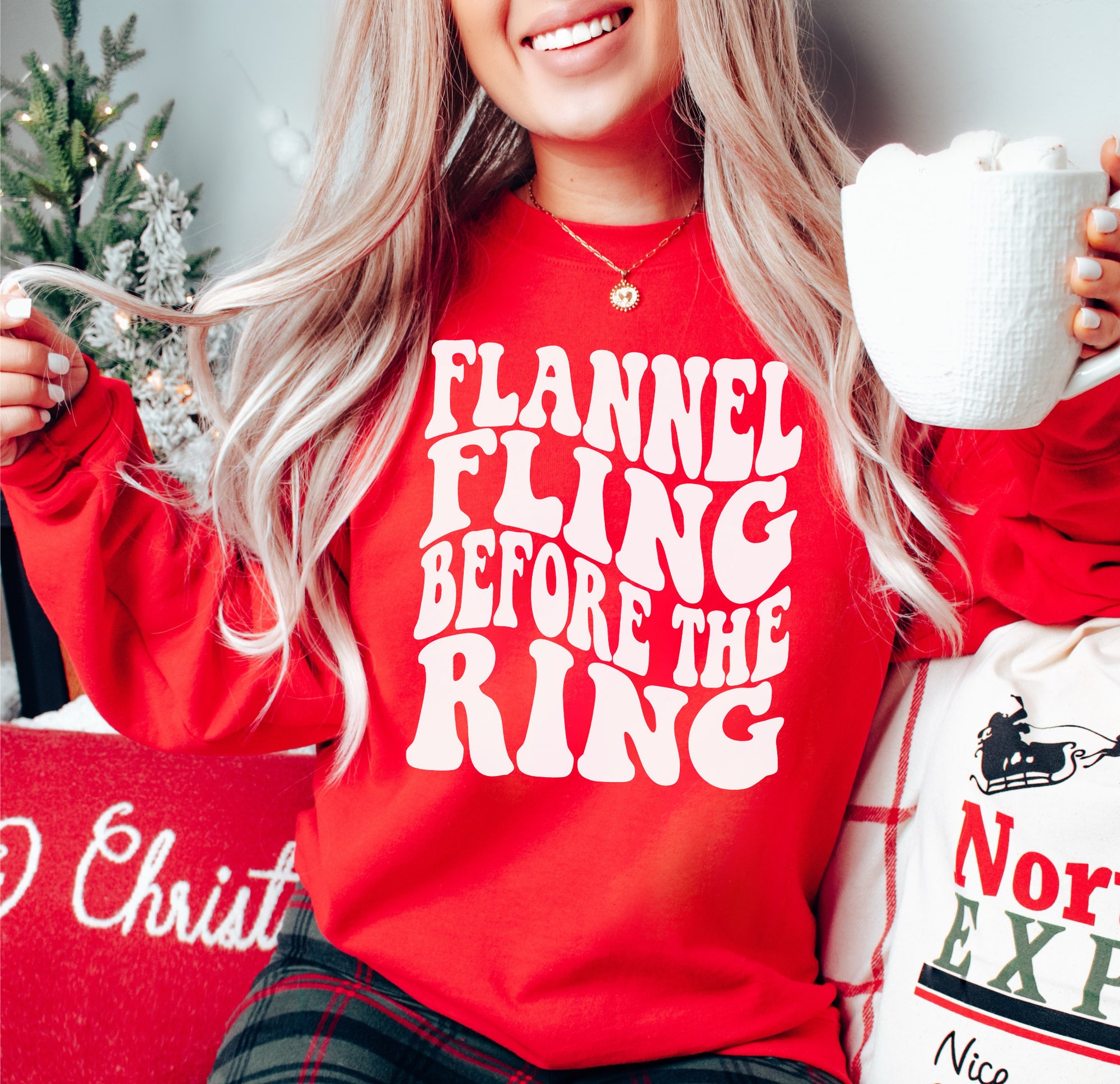 Flannel Fling Bachelorette: Winter Sweatshirts Retro Bridal Christmas image 1