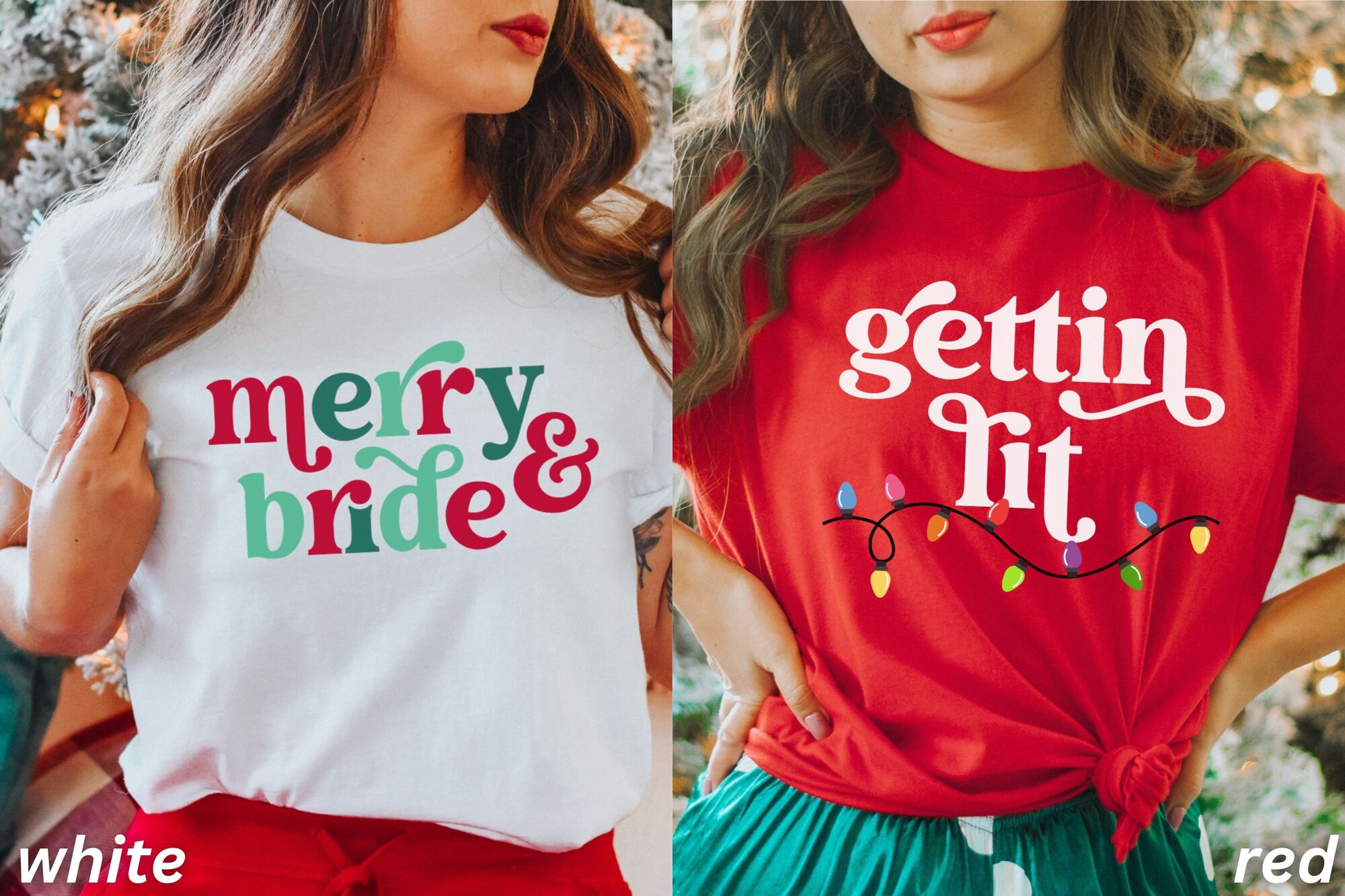 Funny Christmas Bachelorette Shirts: Gift for Bride Winter Wedding image 2