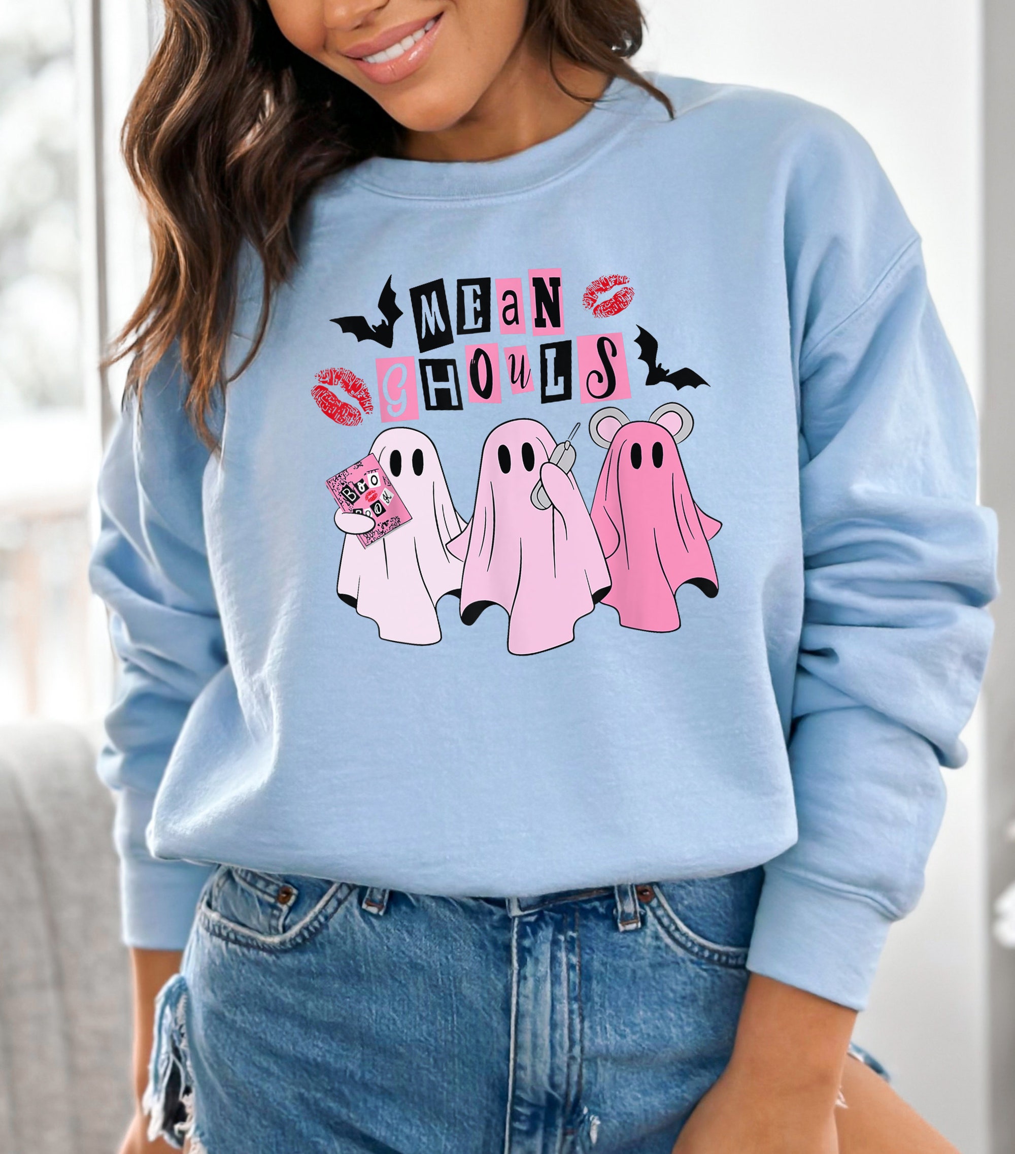 Mean Ghouls Shirt Halloween & Fall Ghost Sweatshirt image 2