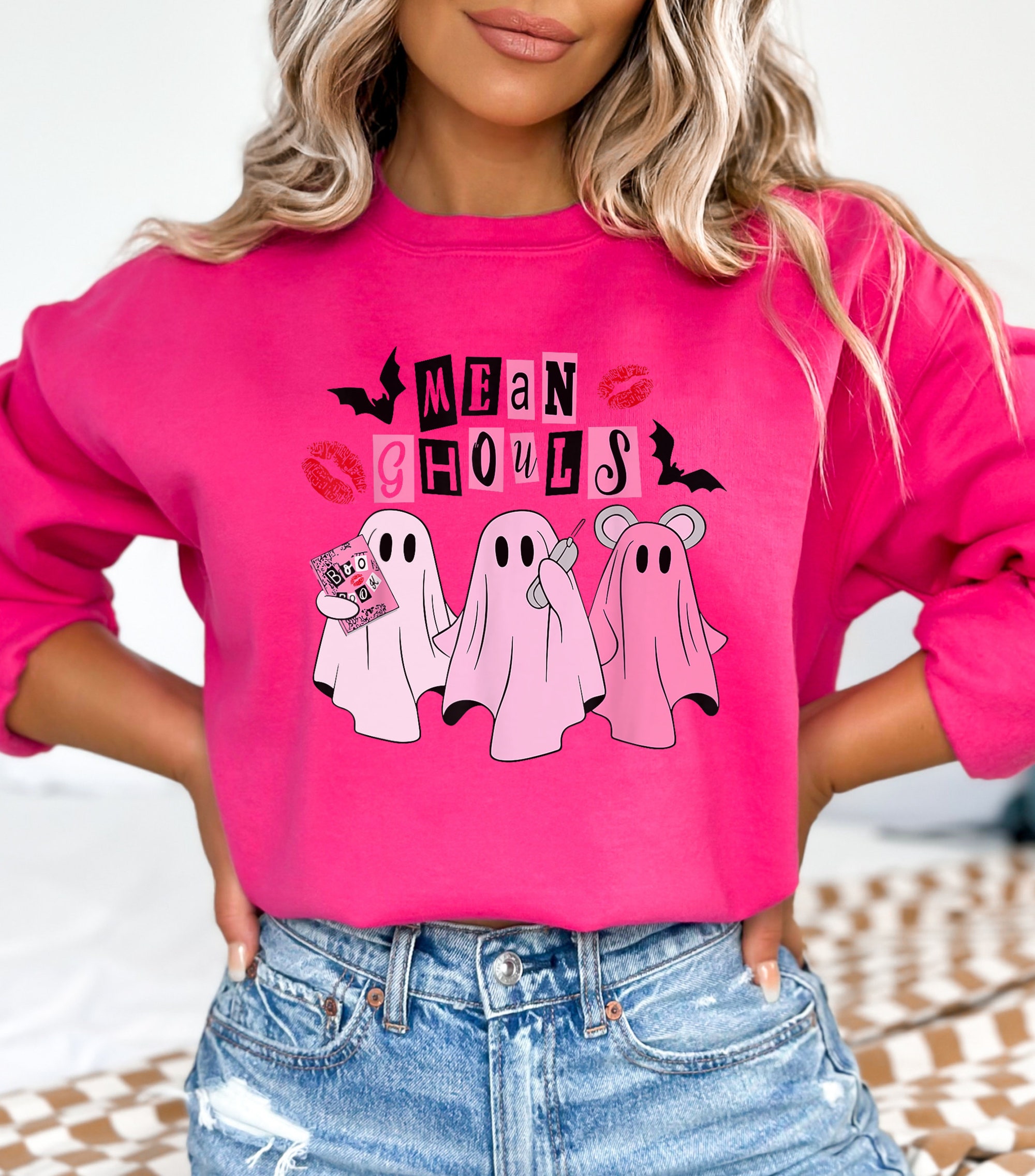 Mean Ghouls Shirt Halloween & Fall Ghost Sweatshirt image 4