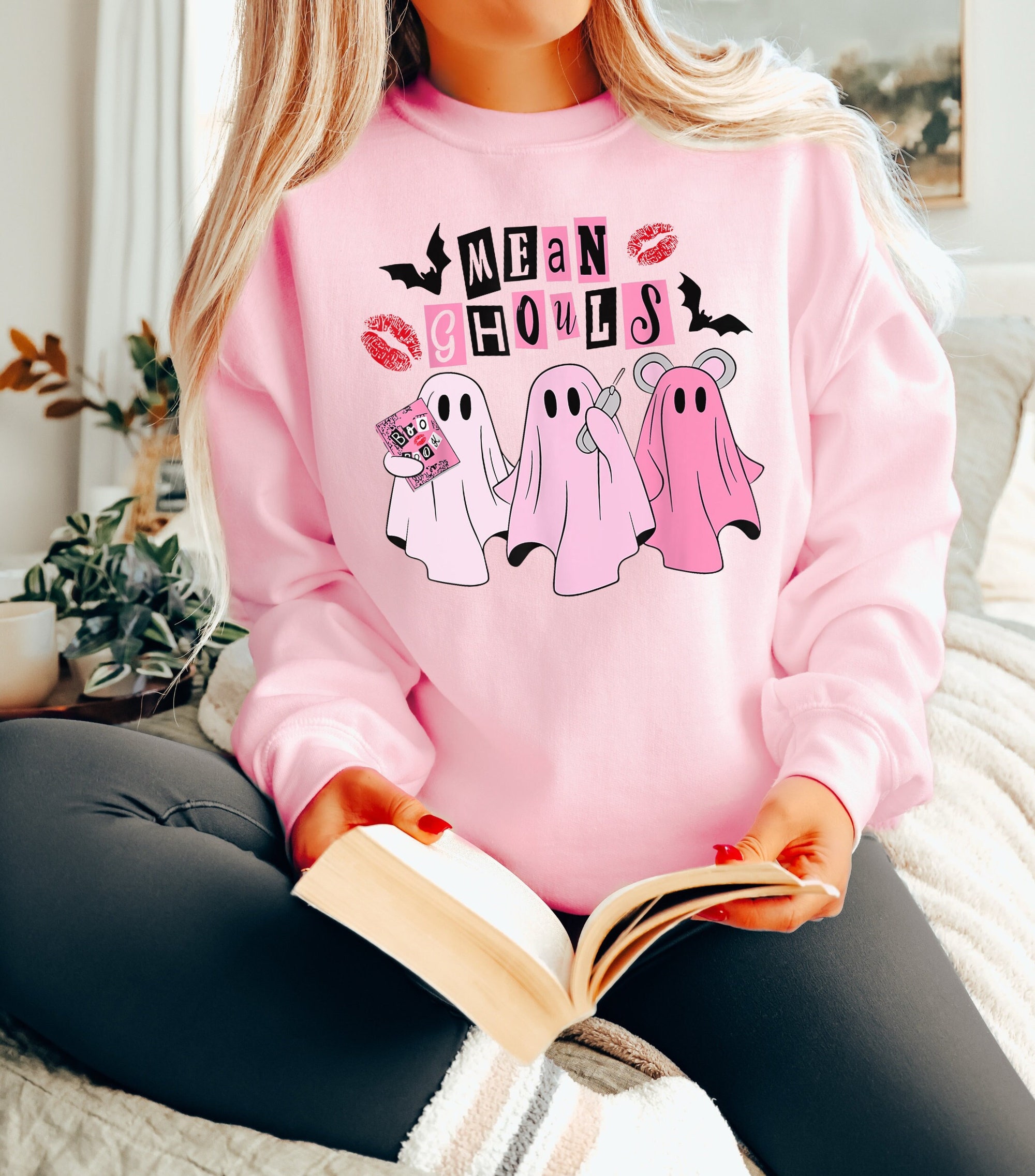 Mean Ghouls Shirt Halloween & Fall Ghost Sweatshirt image 0