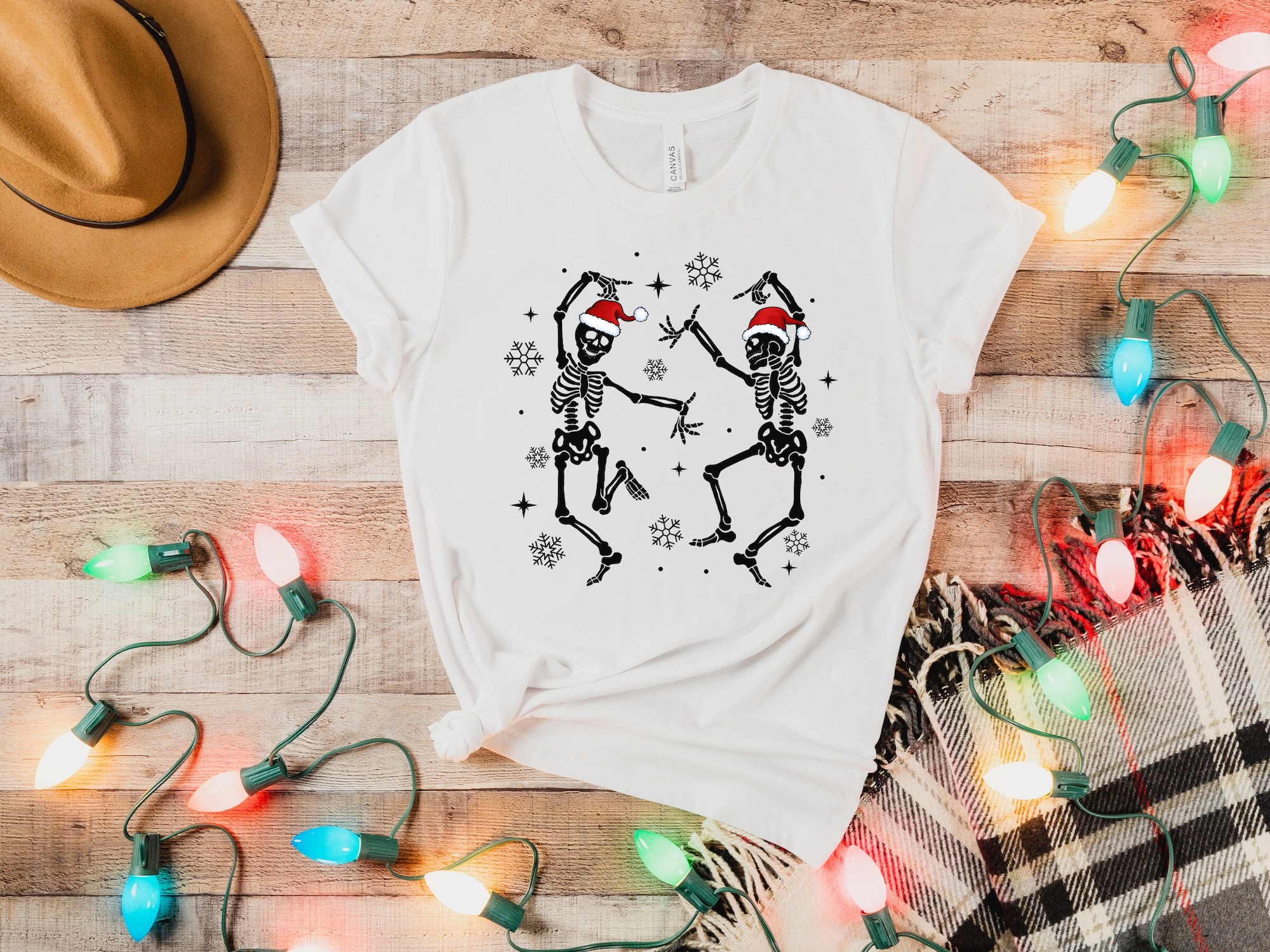 Sarcastic Skeleton Christmas Shirt - Funny Merry Xmas Gift image 0