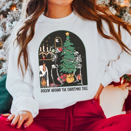 Christmas Tree Sweatshirt - Rockin' Around the Christmas Tree image 0