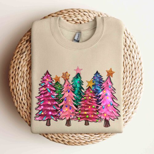 Christmas Sweatshirt Christmas Sweater Crewneck Tree Holiday Winter Sweatshirt image 0