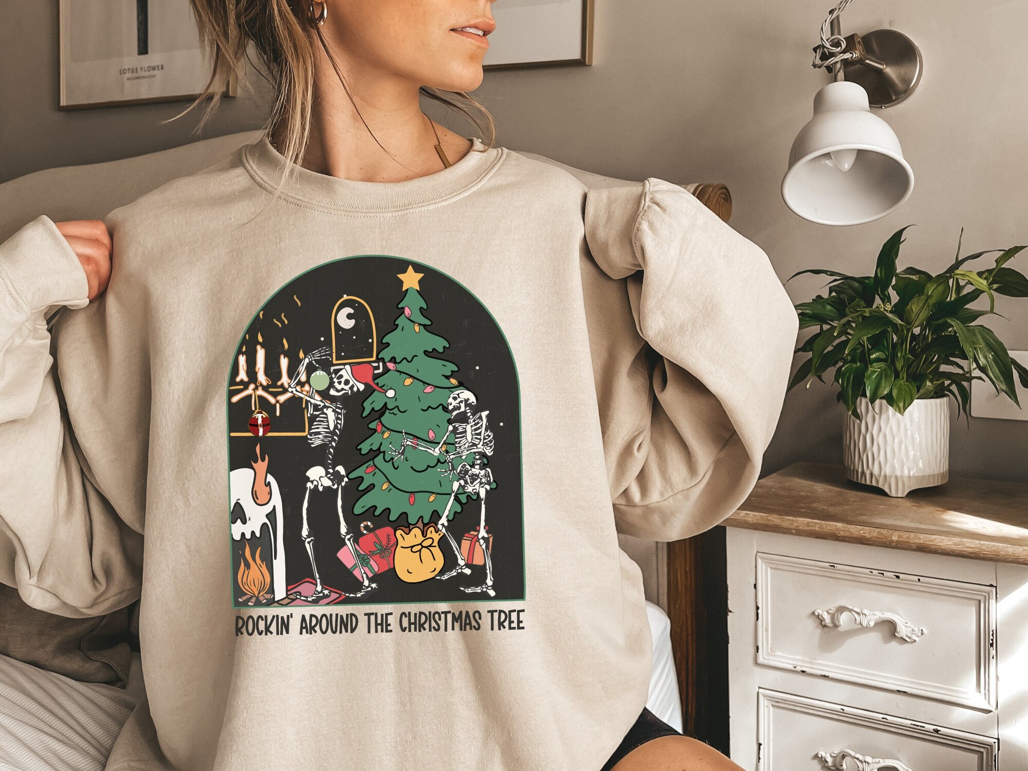 Christmas Tree Sweatshirt - Rockin' Around the Christmas Tree image 4