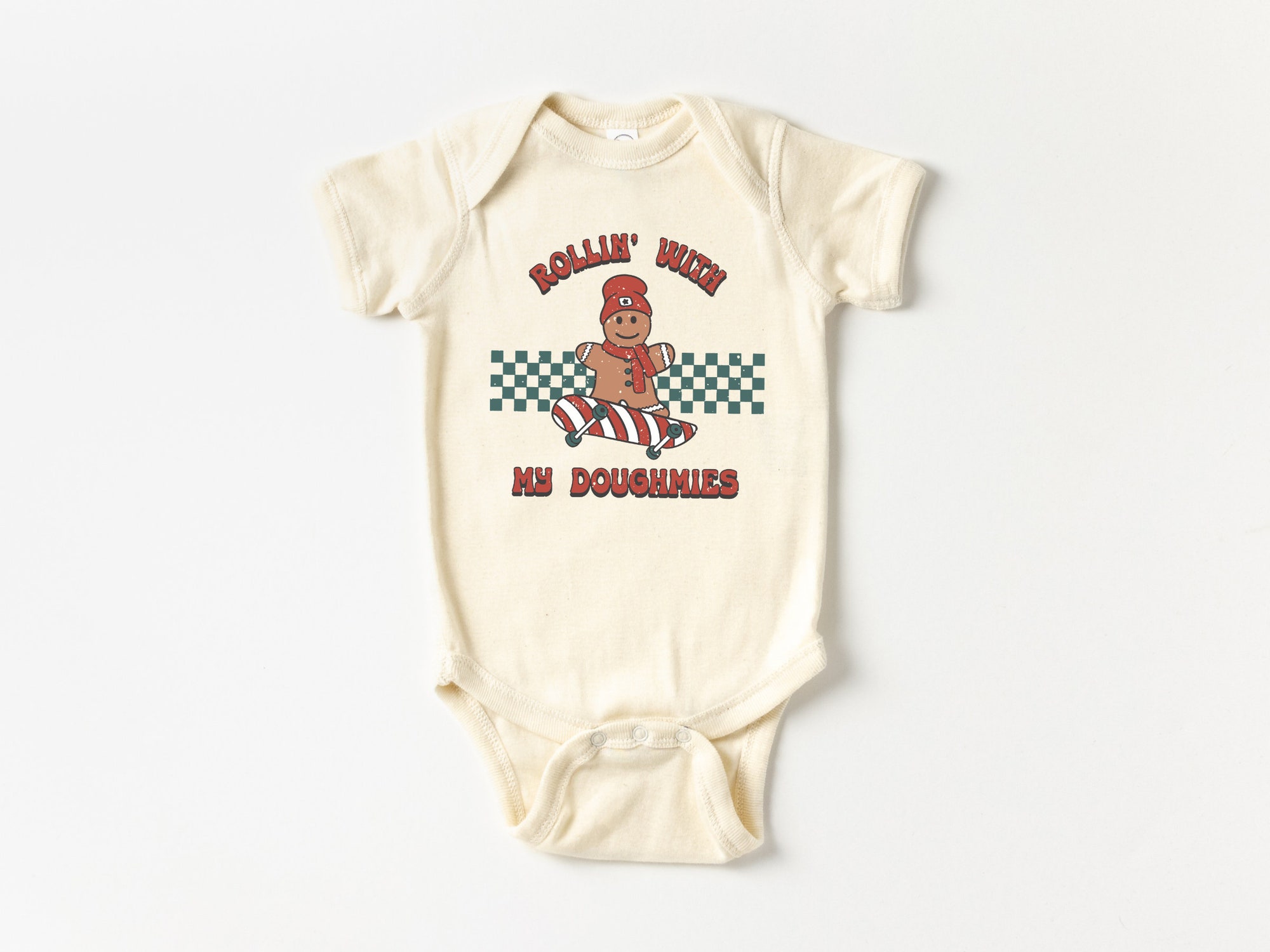 Rollin' With My Doughmies Toddler Shirt - Cute Kids Christmas Tee image 2