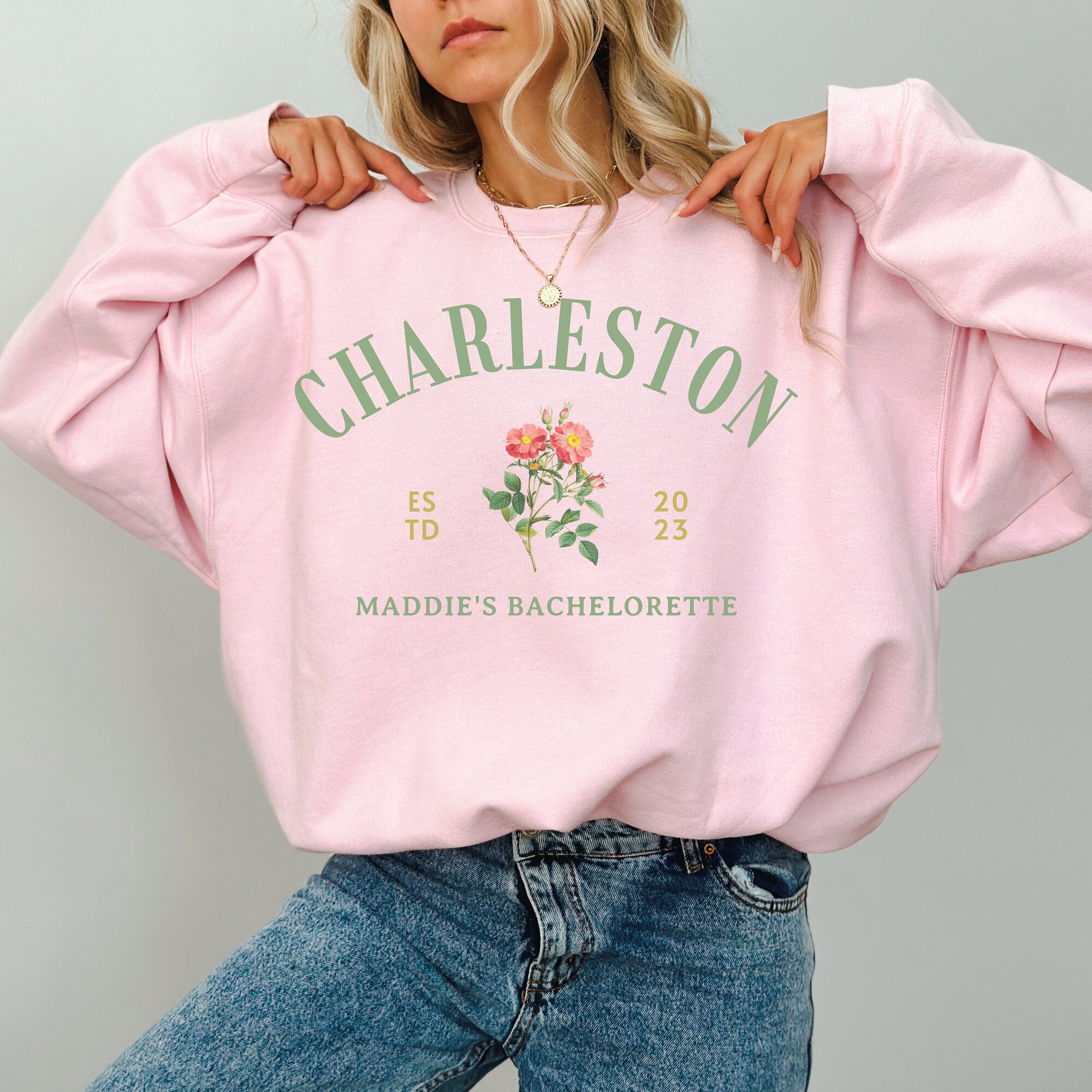 Charleston Bachelorette Custom Shirt - Classy Bridal Crewneck image 6