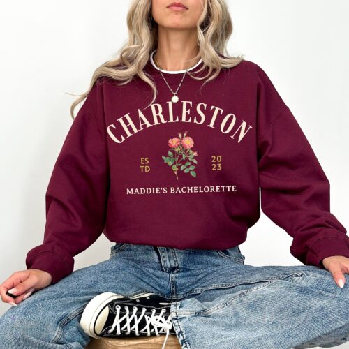 Charleston Bachelorette Custom Shirt - Classy Bridal Crewneck image 0