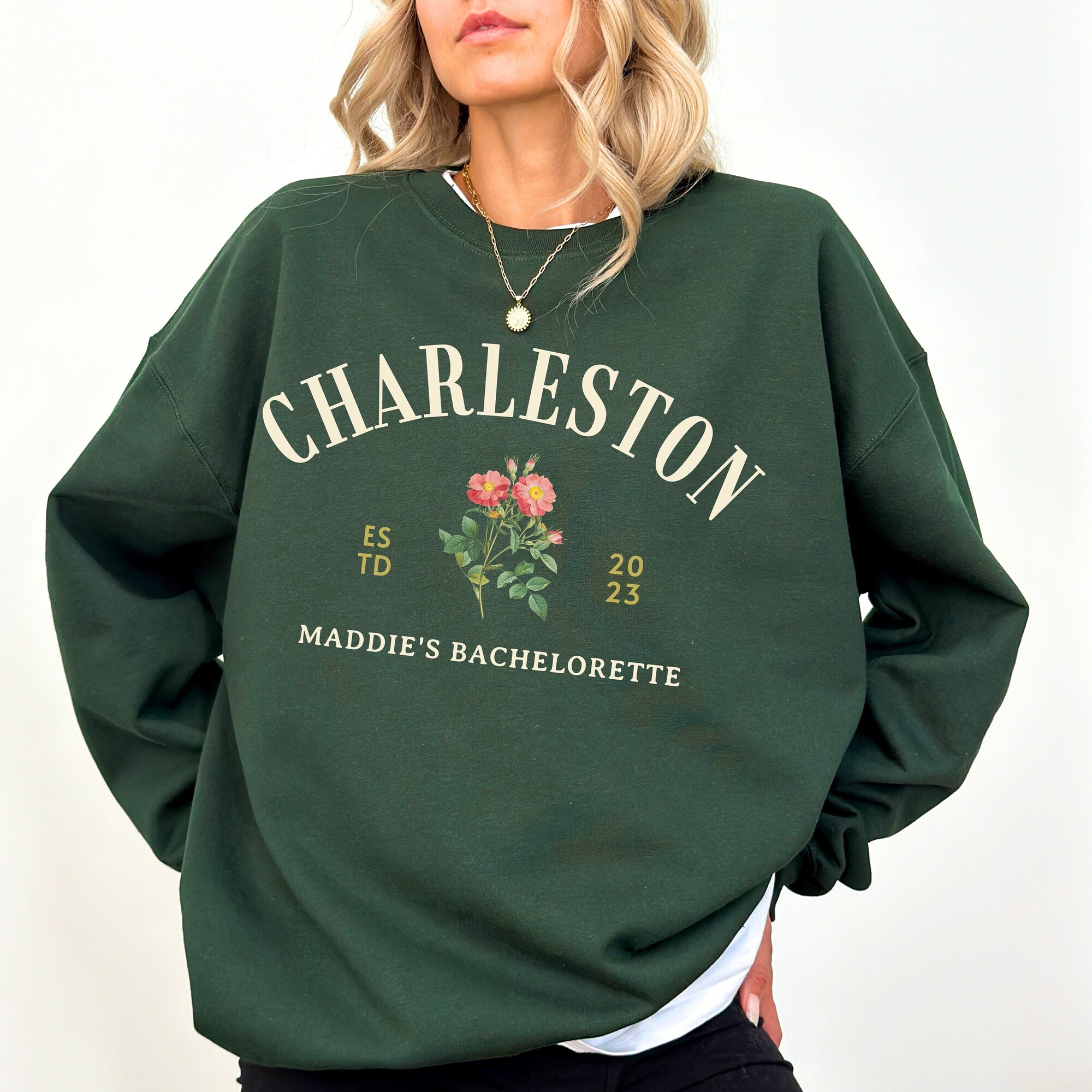 Charleston Bachelorette Custom Shirt - Classy Bridal Crewneck image 1