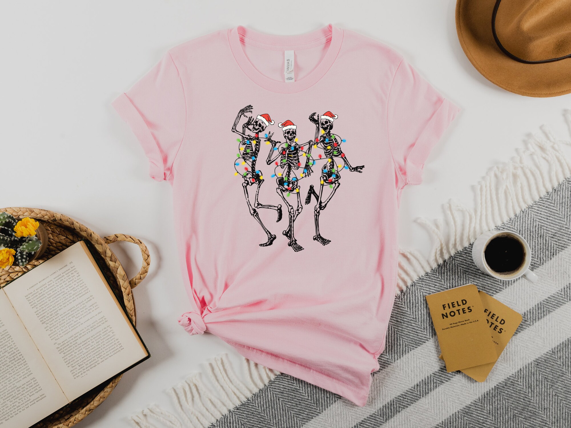 Funny Skeleton Dancing Christmas Shirt Skeleton Dance Christmas Lights Shirt image 5