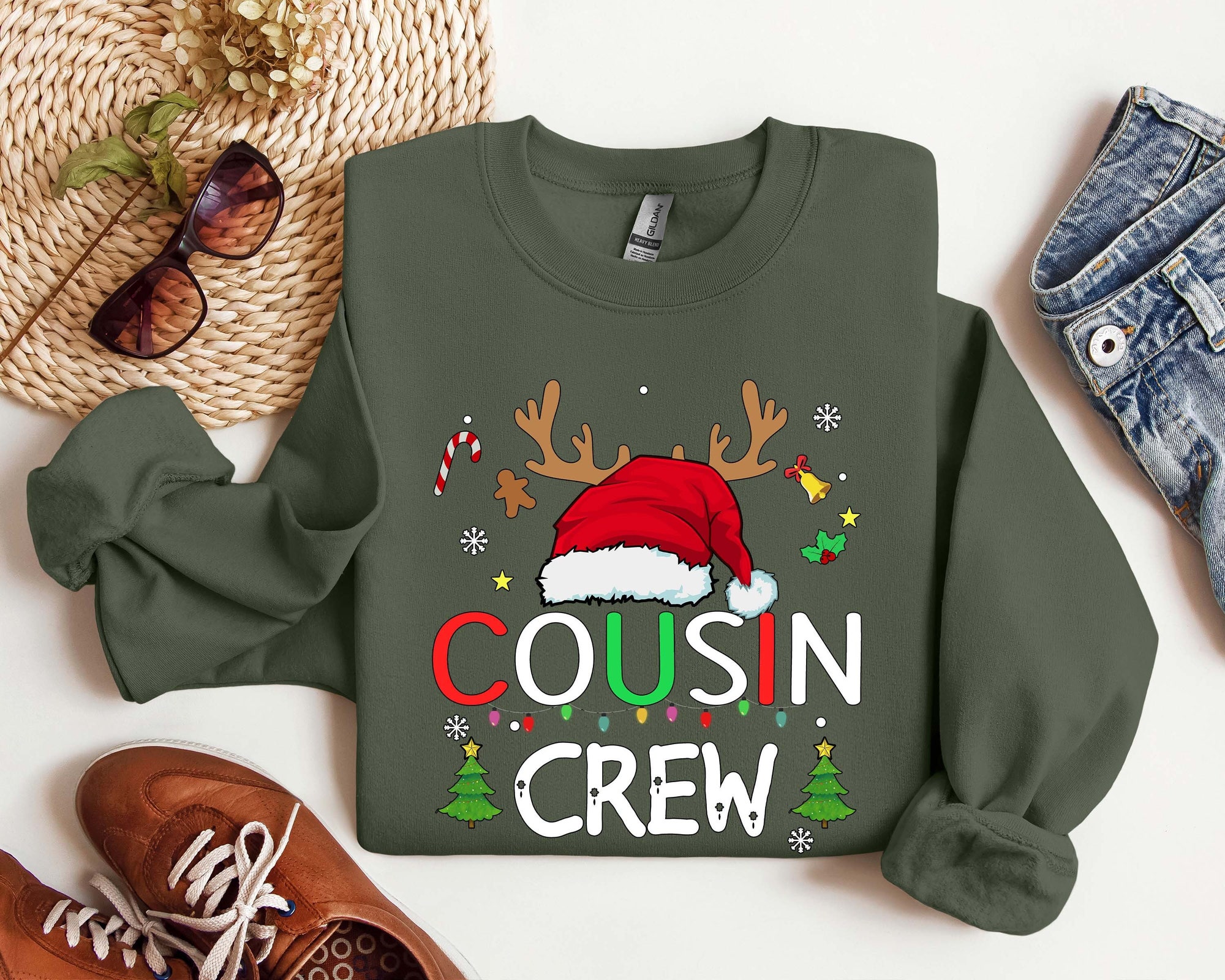 Christmas Cousin Crew Shirt | Cousin's Holiday Tee & Gift image 0