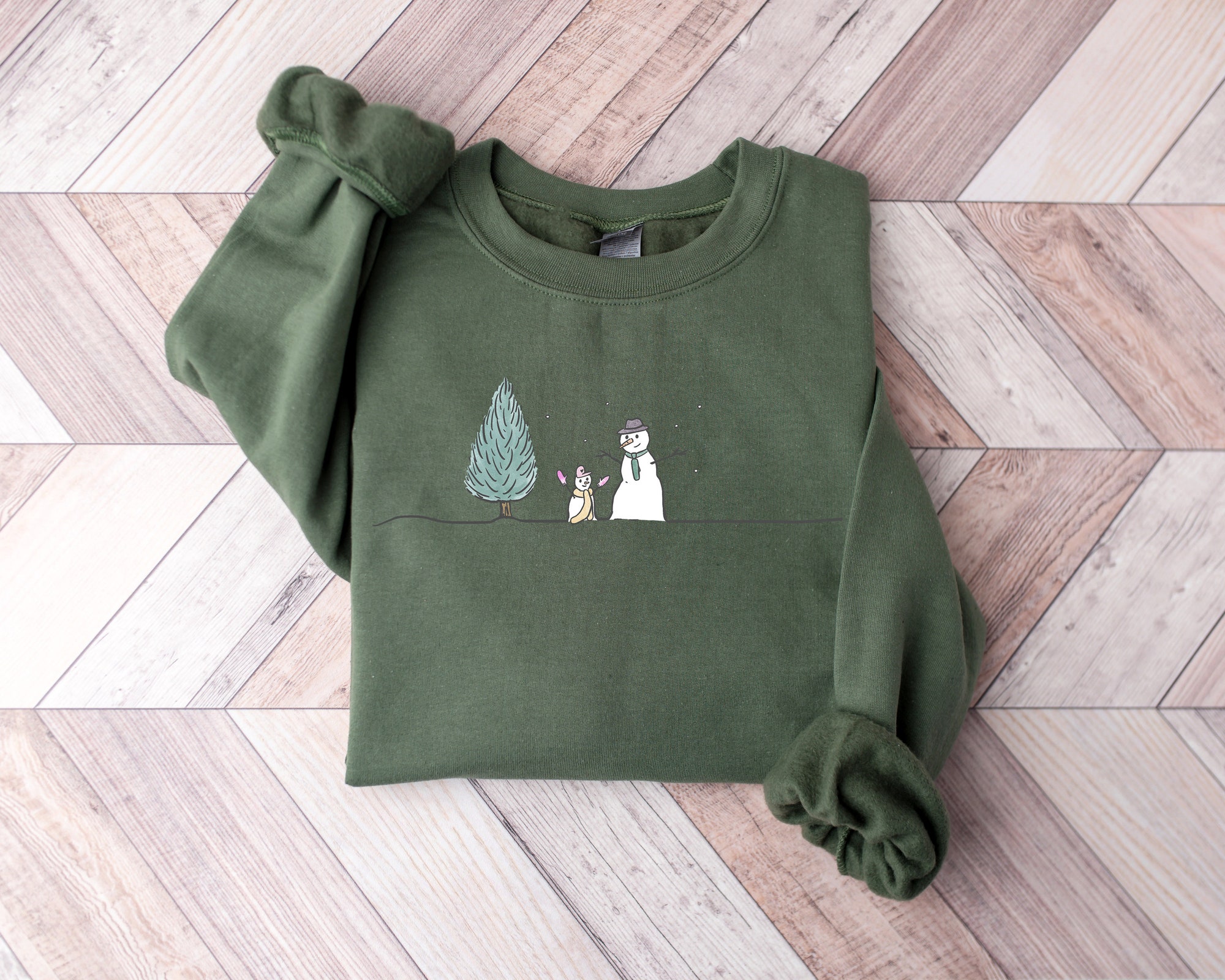 Christmas Snowman Sweatshirt | Snowman T-Shirt image 2