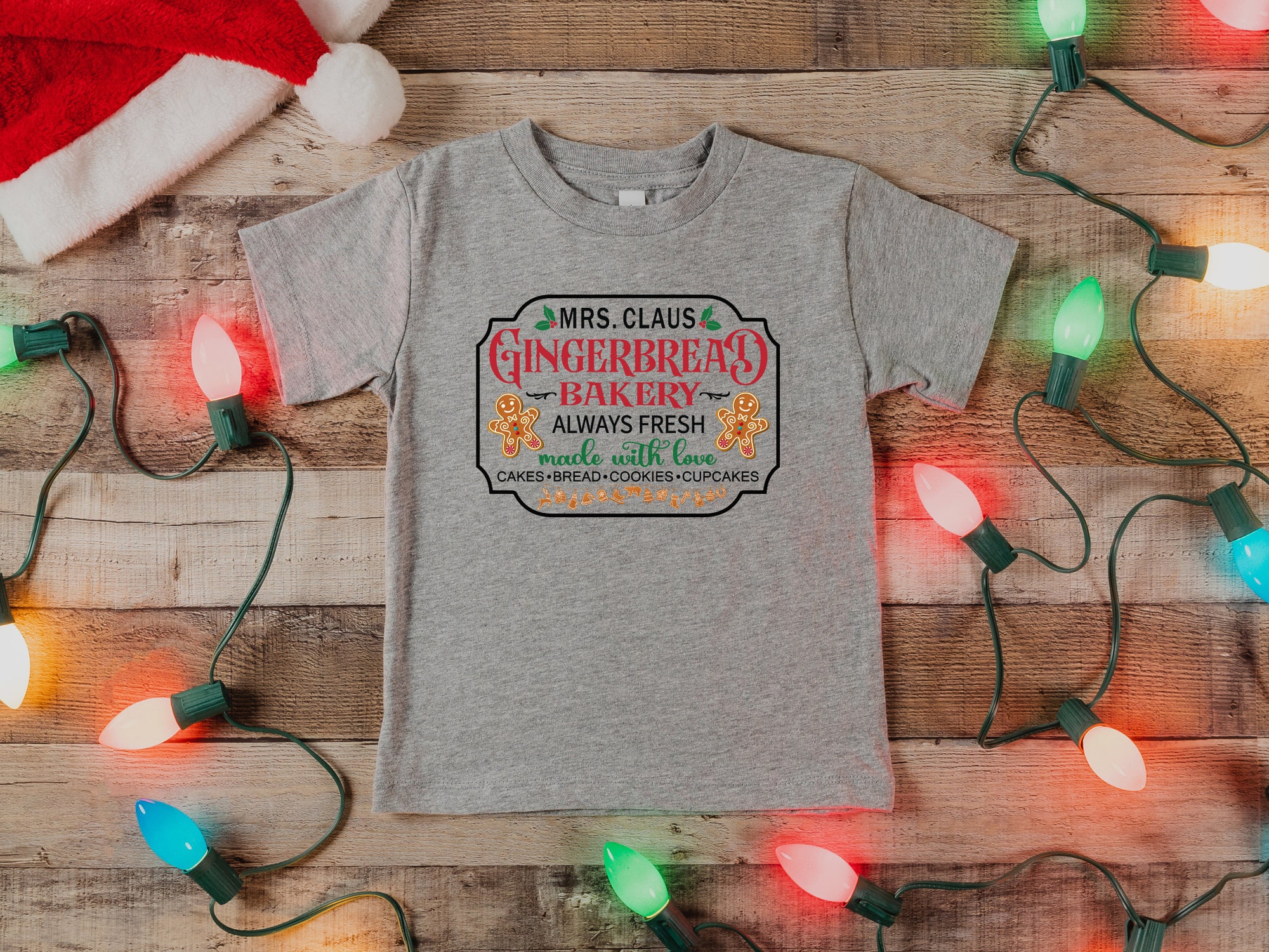 Mrs. Claus Gingerbread Christmas Shirt - Festive Bakery Design image 6