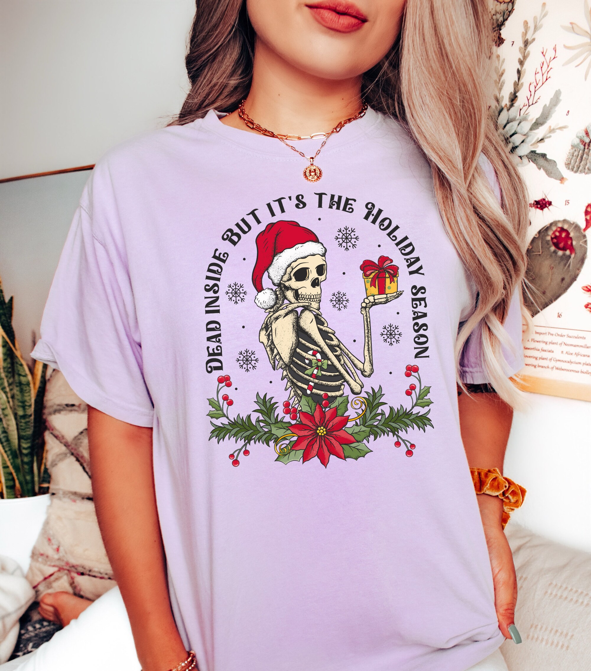 Dead Inside But It's The Holiday Season Christmas Shirt image 5