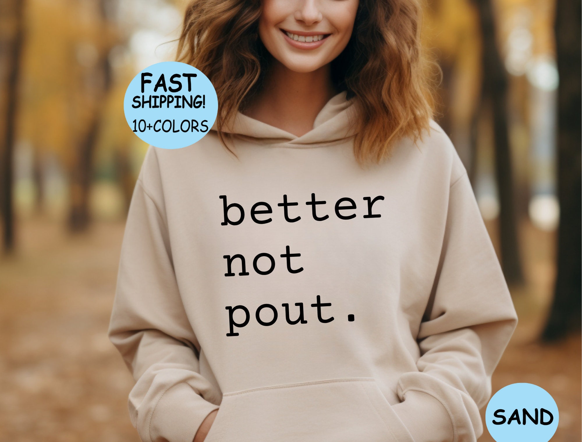 Better Not Pout Christmas Sweatshirt Funny Hoodie Xmas Sweaters image 8