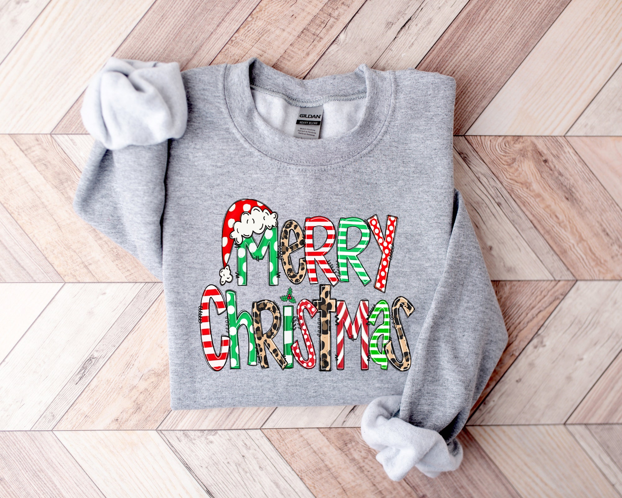 Merry Christmas Sweatshirt | Winter Holiday Hoodie image 3