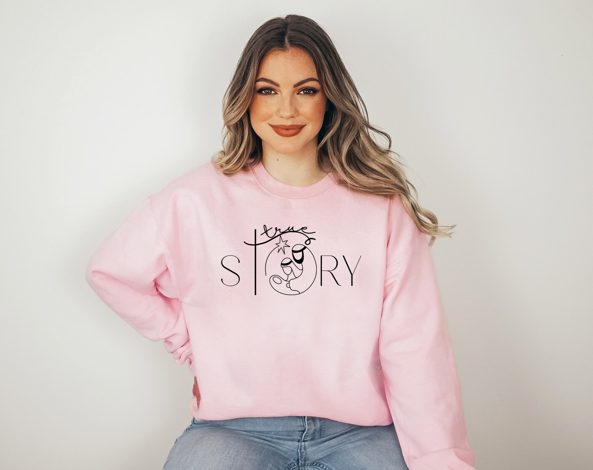 True Story Nativity Sweatshirt: Christmas Jesus Tee for the Holiday image 4