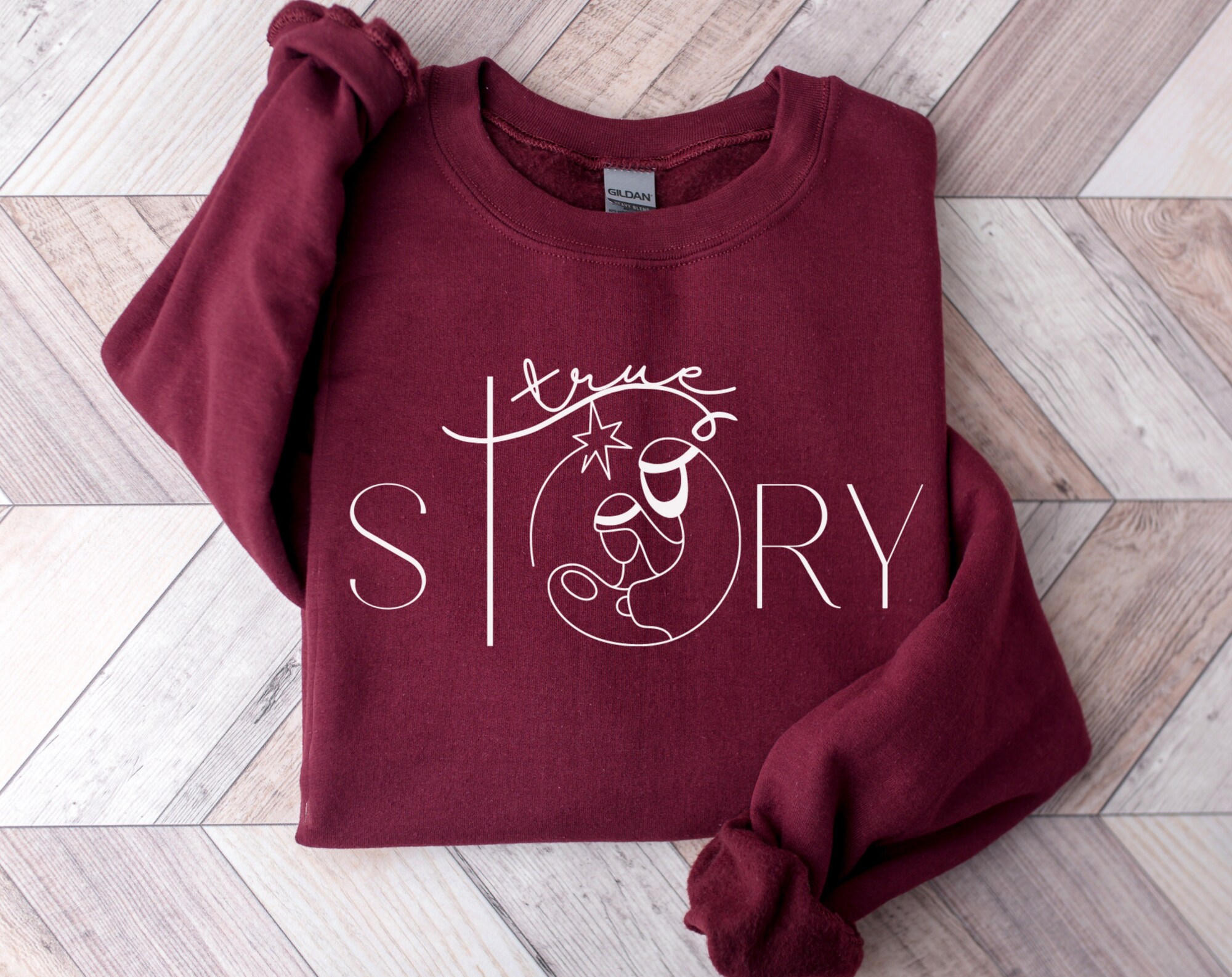 True Story Nativity Sweatshirt: Christmas Jesus Tee for the Holiday image 1