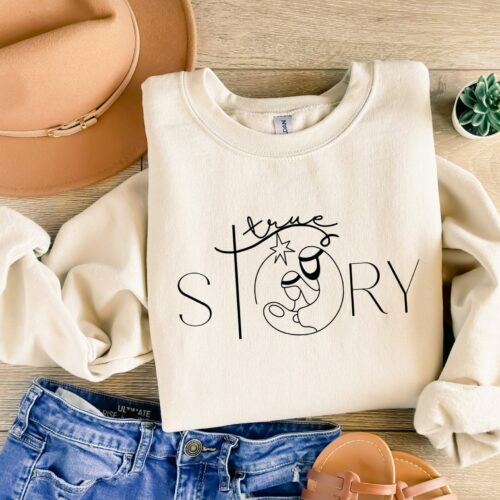 True Story Nativity Sweatshirt: Christmas Jesus Tee for the Holiday image 0