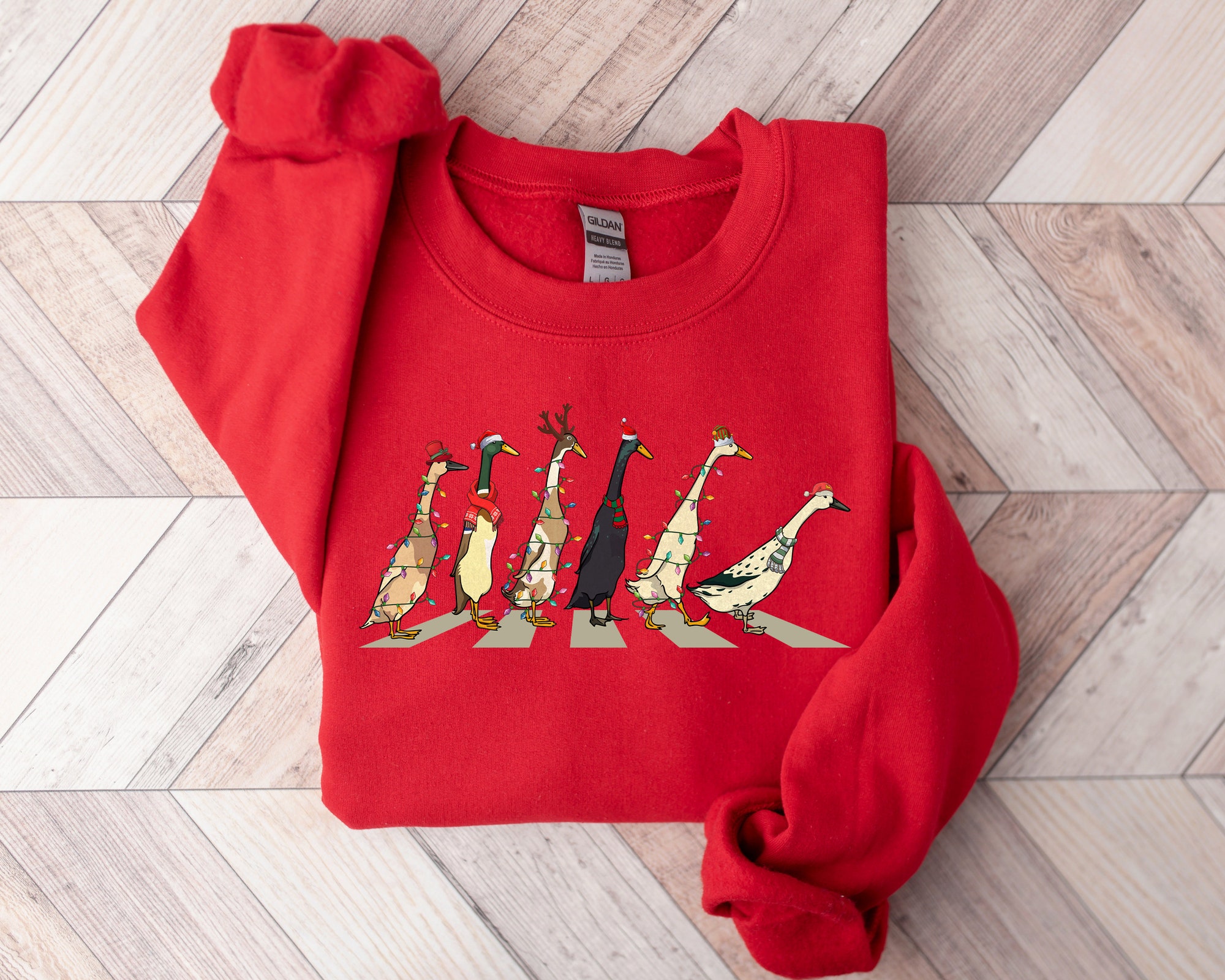 Christmas Ducks Sweatshirt Funny Animals Christmas Shirt image 2