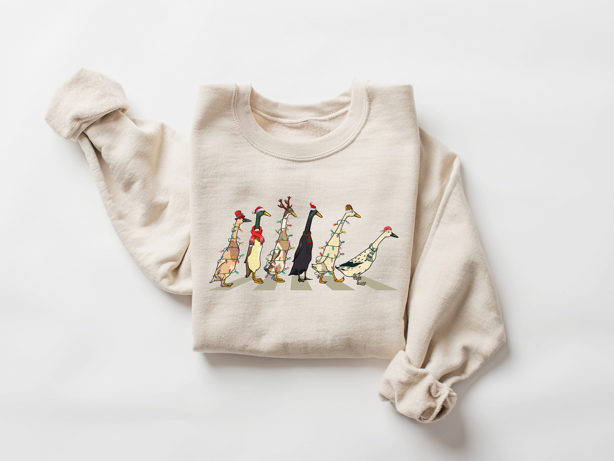 Christmas Ducks Sweatshirt Funny Animals Christmas Shirt image 1