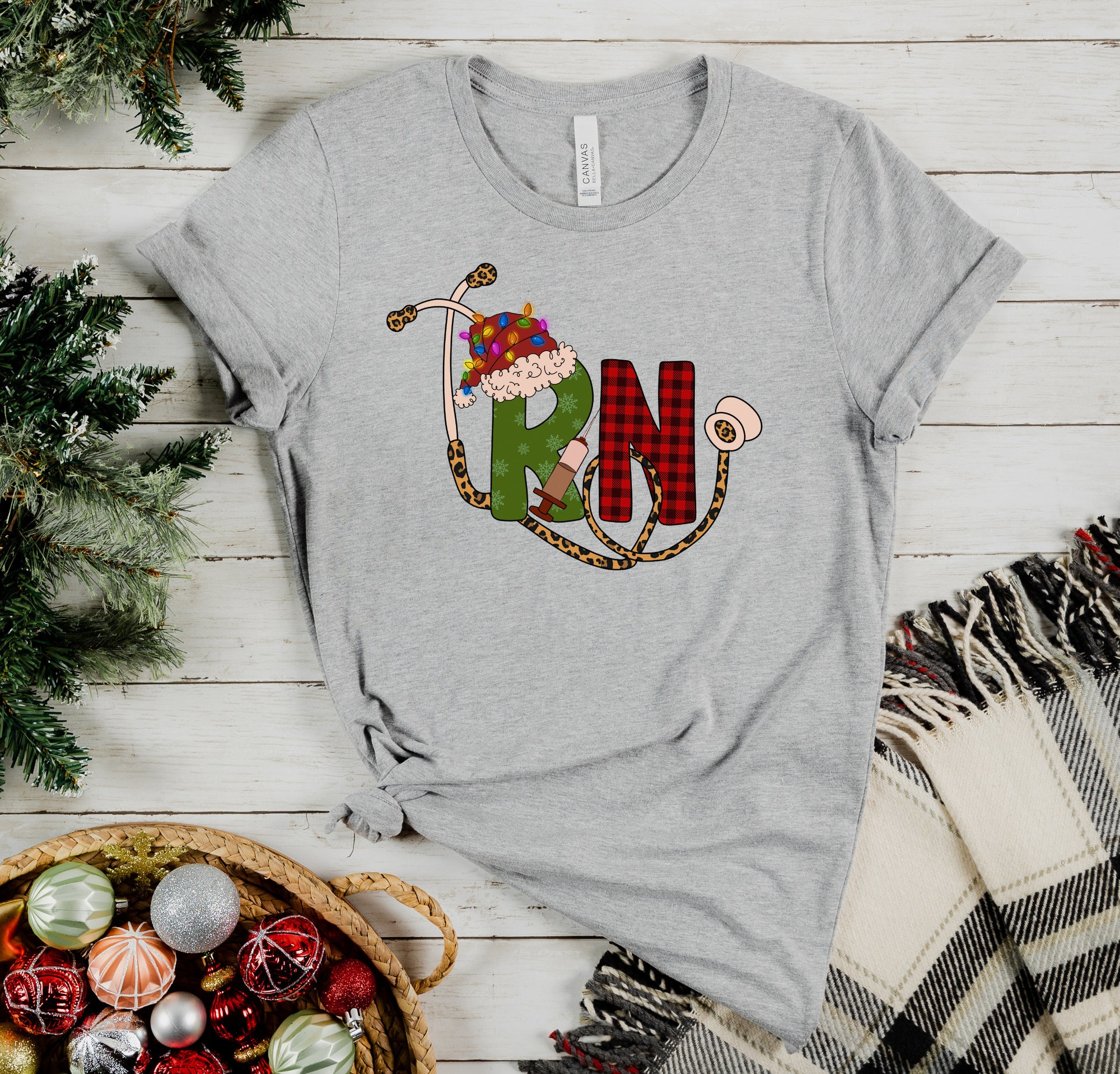 Christmas Nurse Shirt - ER RN Holiday T-Shirt Ortho Tech Peds ICU Gift image 3