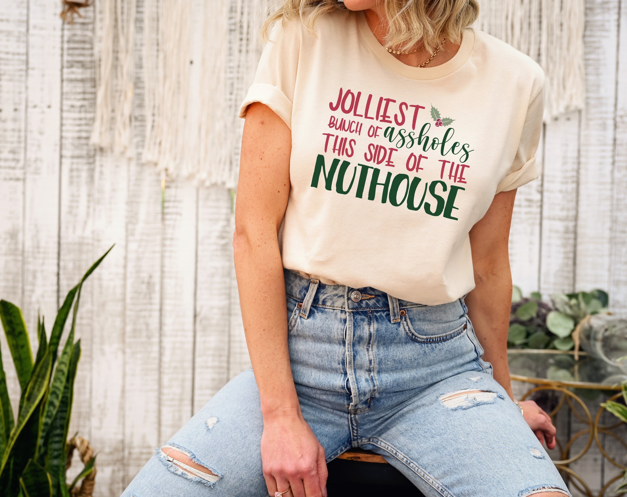 Jolliest Bunch of Assholes Sweatshirt - Funny Christmas Vacation Shirt image 5