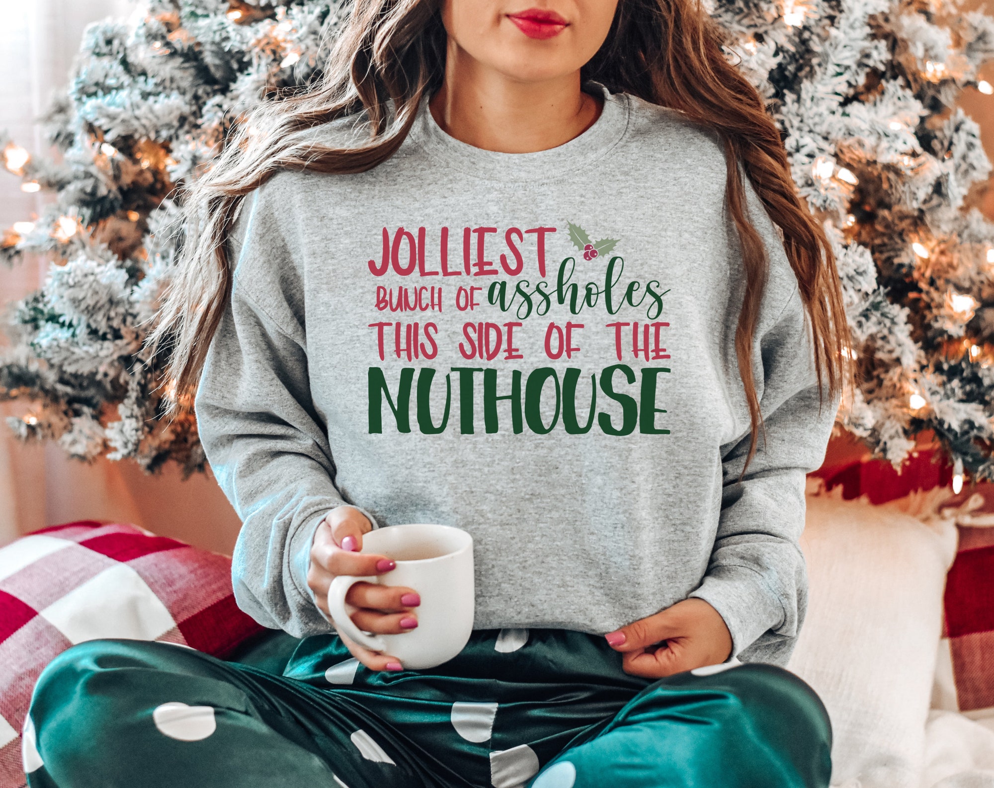 Jolliest Bunch of Assholes Sweatshirt - Funny Christmas Vacation Shirt image 4