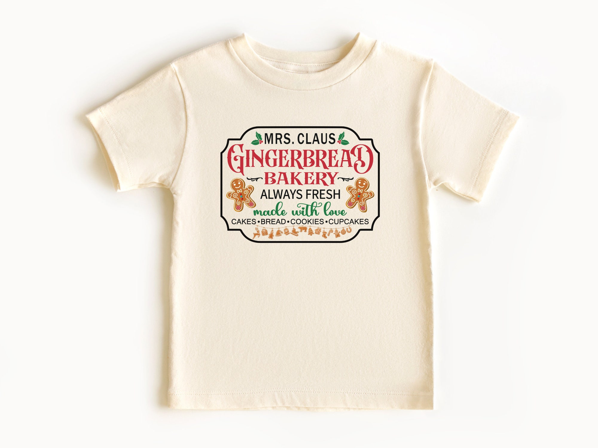 Mrs. Claus Gingerbread Christmas Shirt - Festive Bakery Design image 5