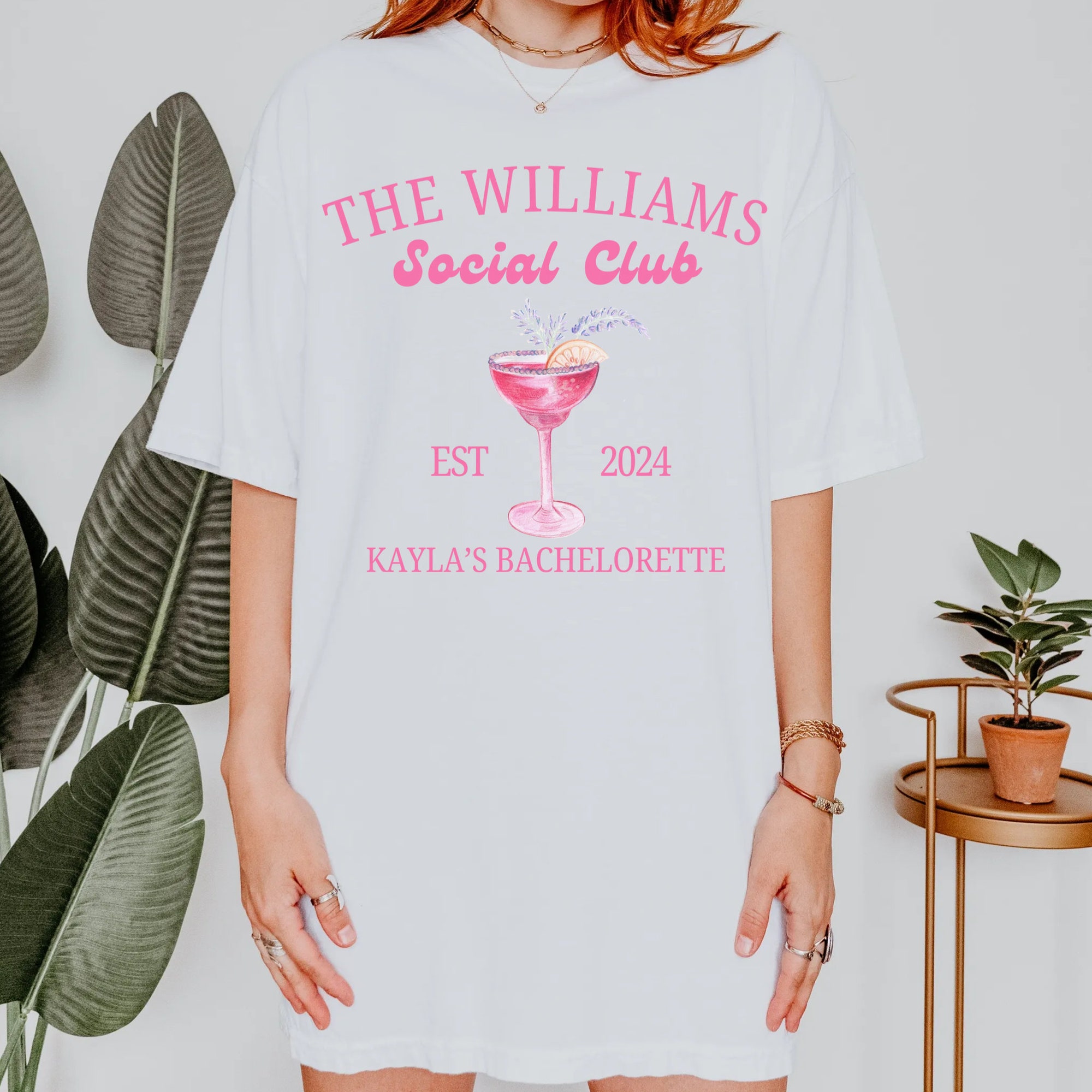 Personalized Pink Bachelorette Shirt image 1