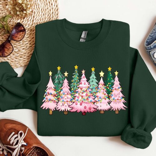 Christmas Tree Sweatshirt | Cake Sweater & Tis The Season Tee image 0