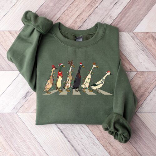 Christmas Ducks Sweatshirt Funny Animals Christmas Shirt image 0