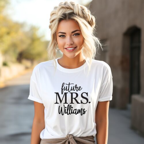 Custom Future Mrs & Valentine's Day Shirts - Bride & Engagement Tees Bachelorette Party image 0