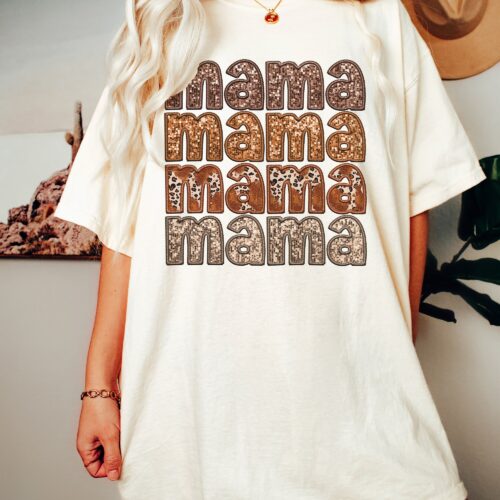 Mama Leopard Shirt Mama Trendy Mama T-shirt image 0